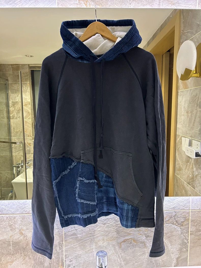 Greg Lauren GREG LAUREN Spliced pullover hoodie 2504-Nextarrow Size US M / EU 48-50 / 2 - 1 Thumbnail