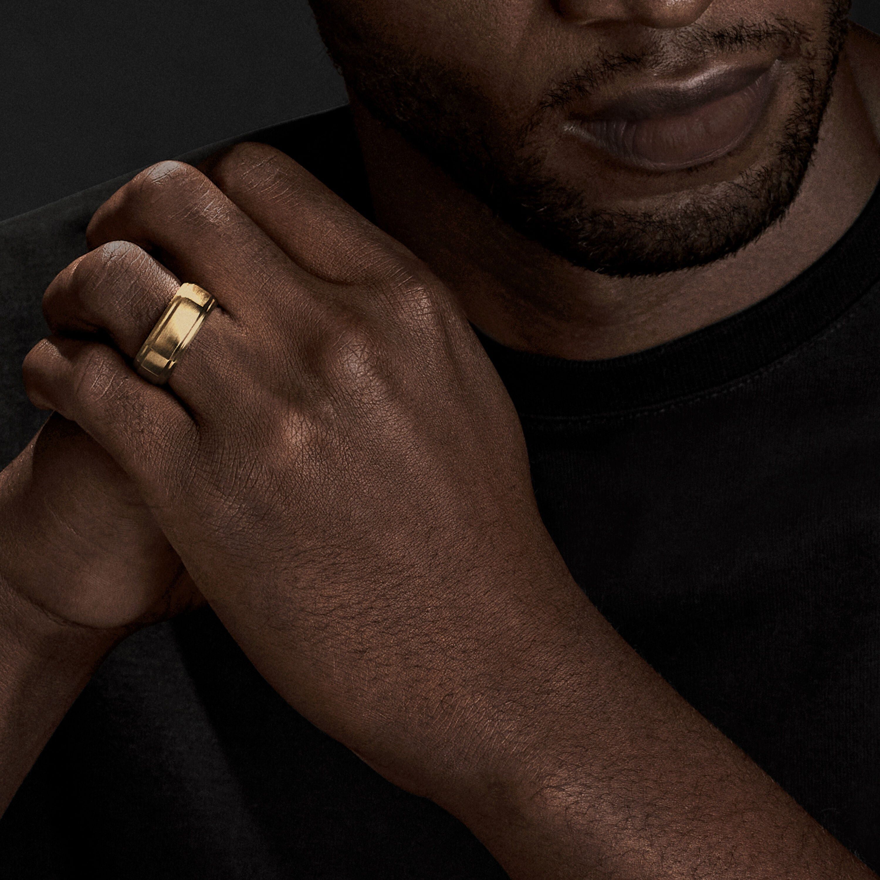 David Yurman o1w1db10325 Size:OS/ Deco Faceted Band Ring in Golden Size ONE SIZE - 3 Thumbnail