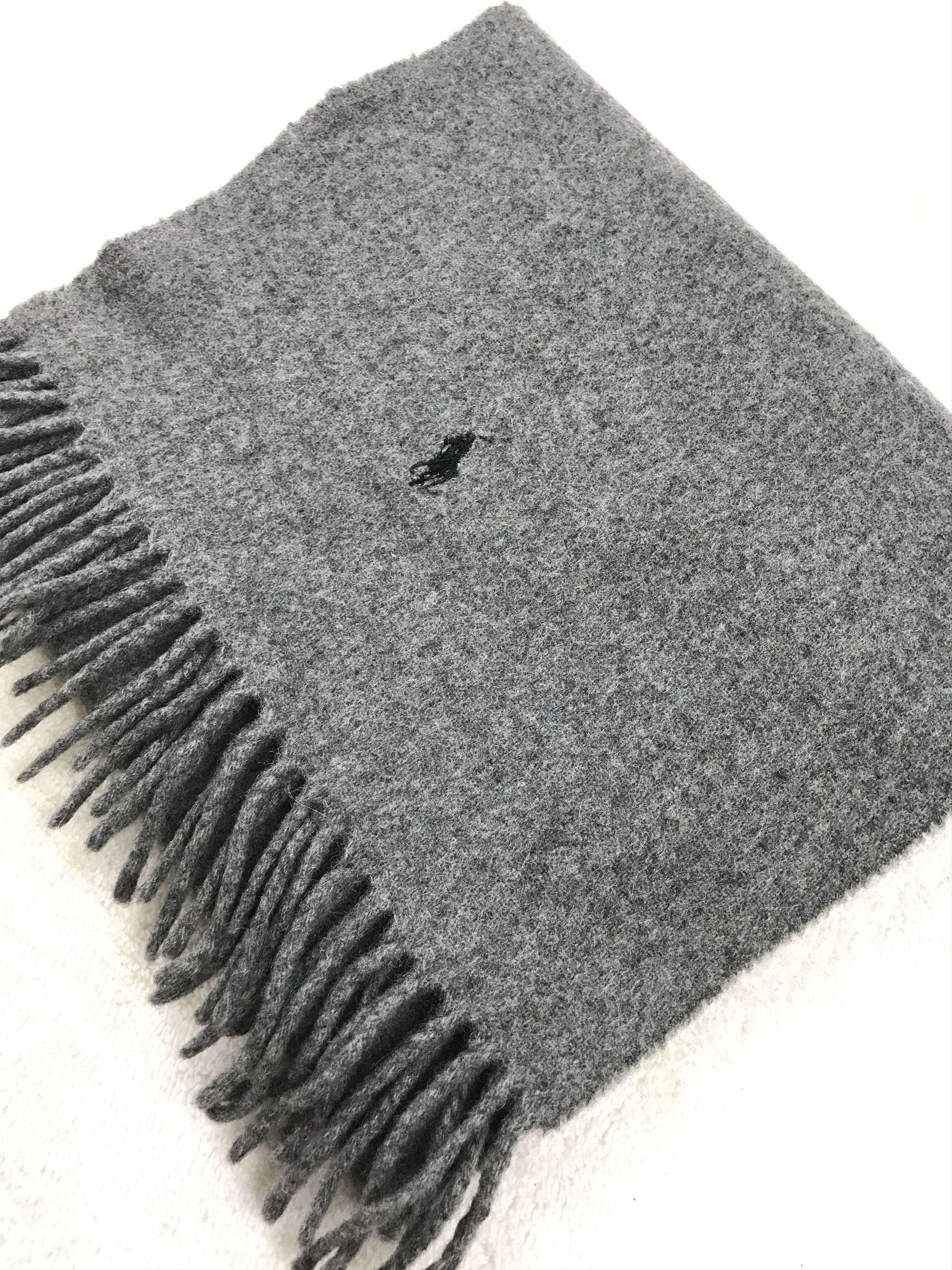 Designer × Ralph Lauren × Vintage Vintage Ralph Lauren Scarf Muffler Wool Cashmere Size ONE SIZE - 4 Thumbnail