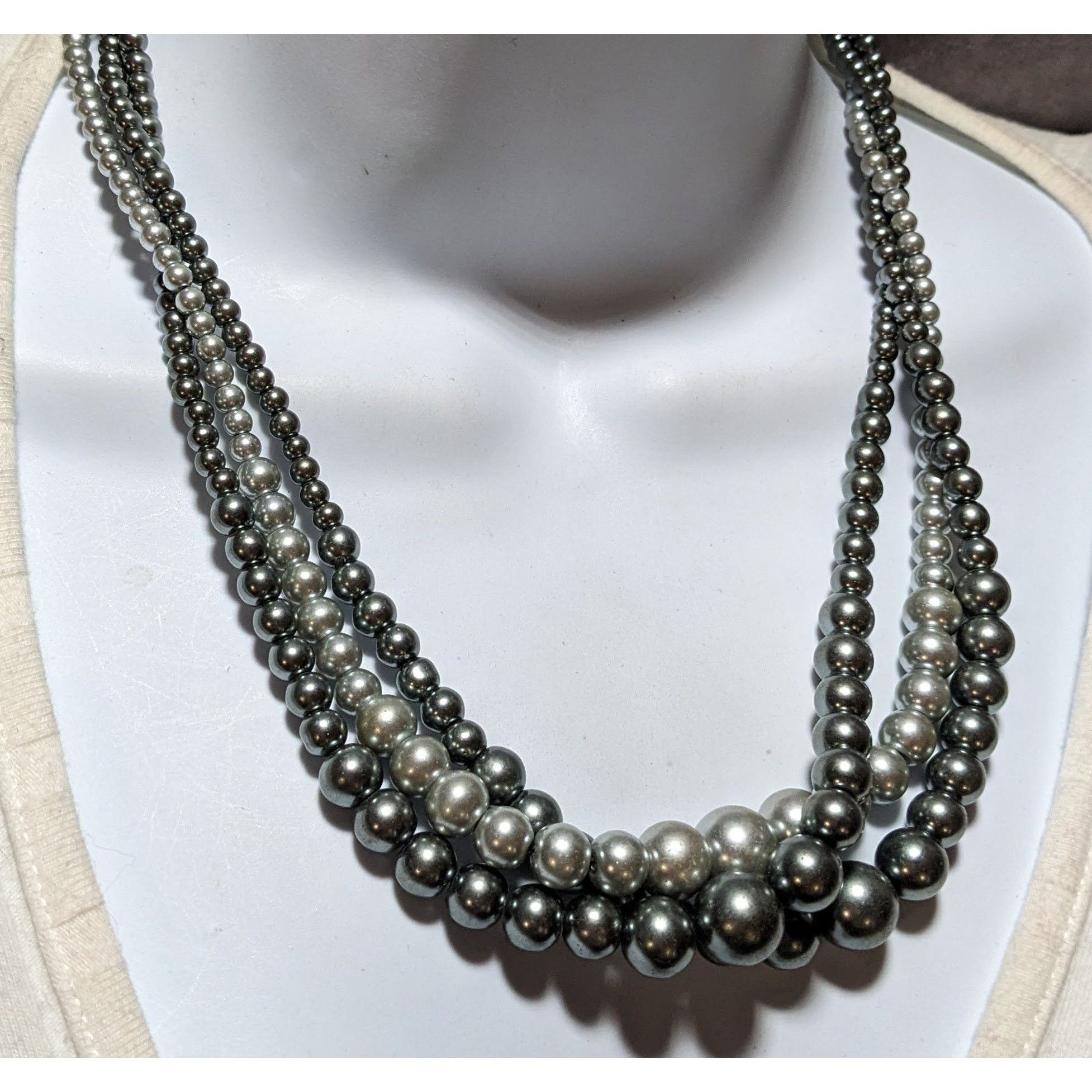 Other Silver Twisted Pearl Necklace Size ONE SIZE - 6 Thumbnail