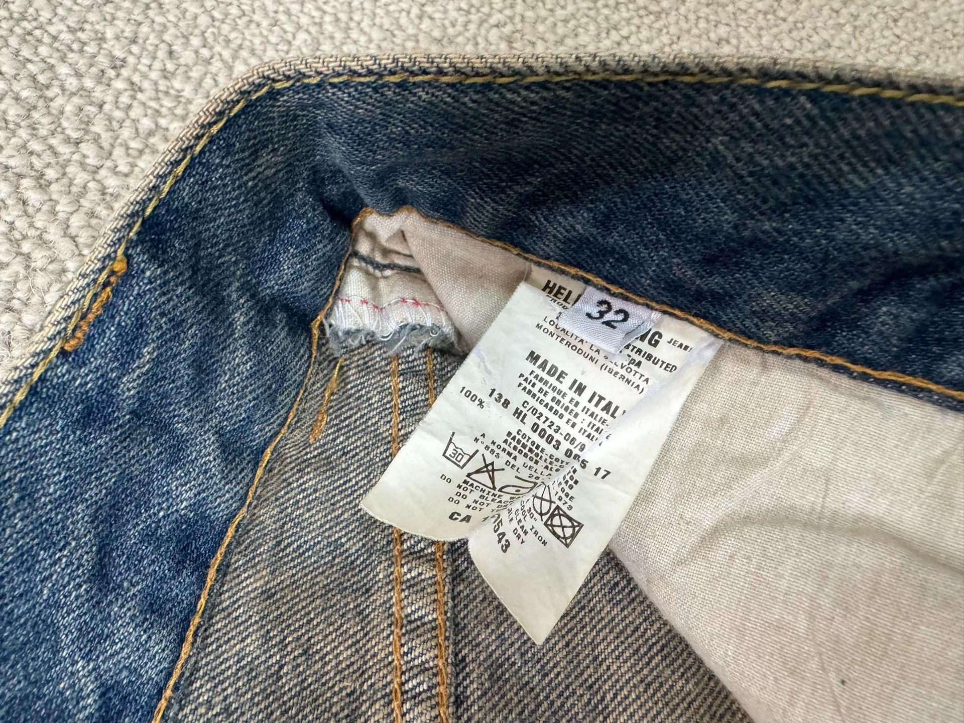 Helmut Lang helmut lang 1998 watercolor dyed jeans Size US 32 / EU 48 - 3 Thumbnail