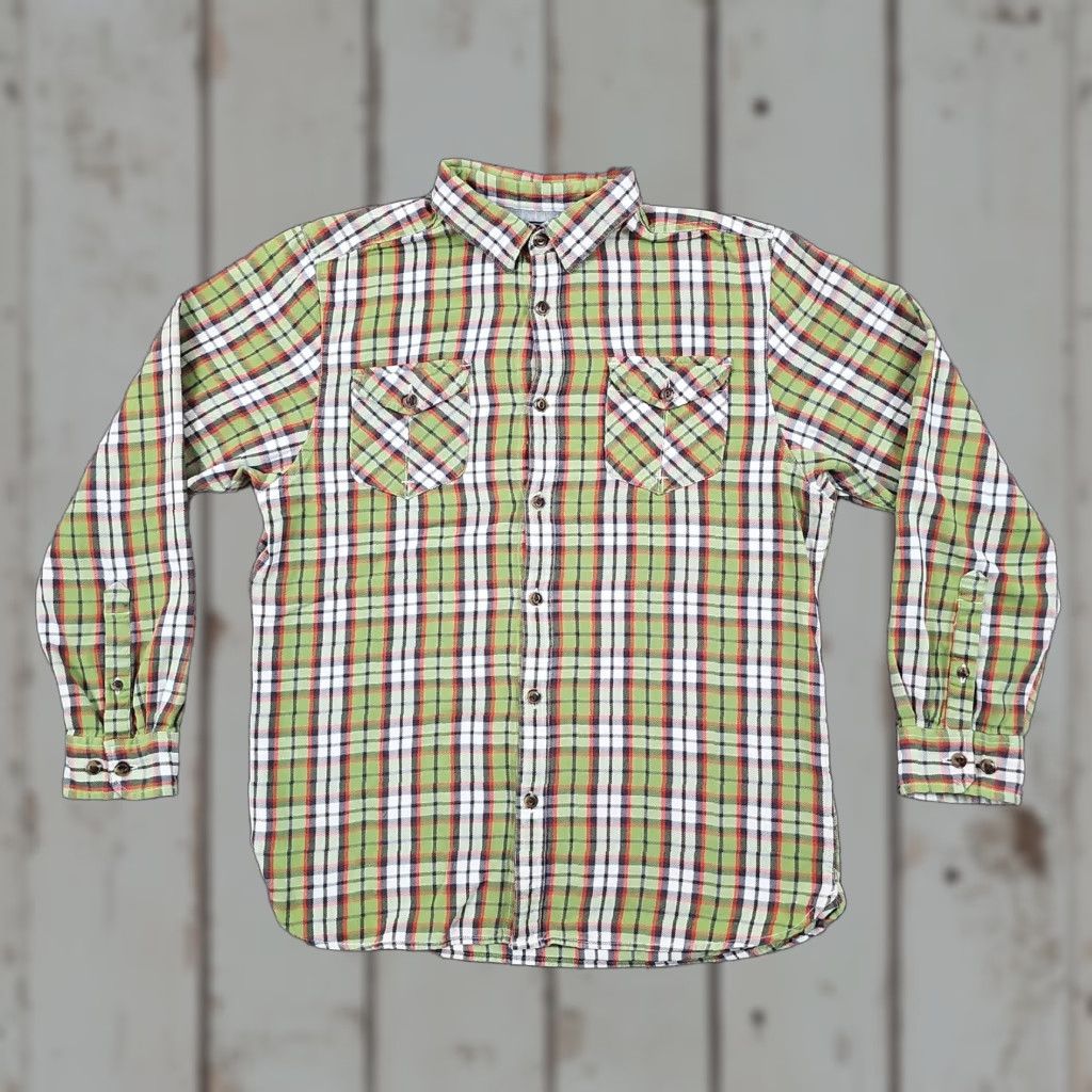 The North Face The North Face Shirt Mens L Green Plaid Flannel Button-Up Outdoors Pockets A65K Size US L / EU 52-54 / 3 - 1 Thumbnail