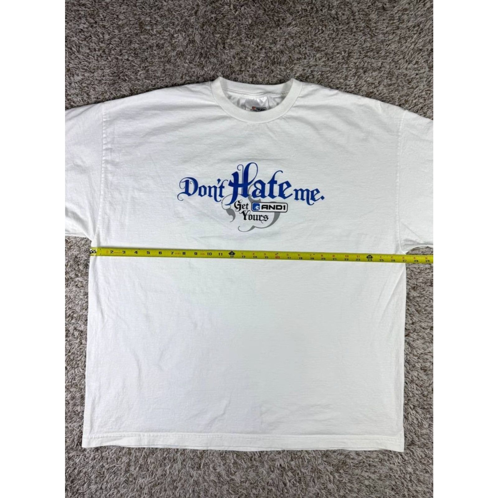 Vintage VINTAGE AND1 T-Shirt 2XL White Men Crew Neck Short Sleeve Hip Hop Dont Hate Me Because You Aint Me Tee Size US XXL / EU 58 / 5 - 5 Thumbnail