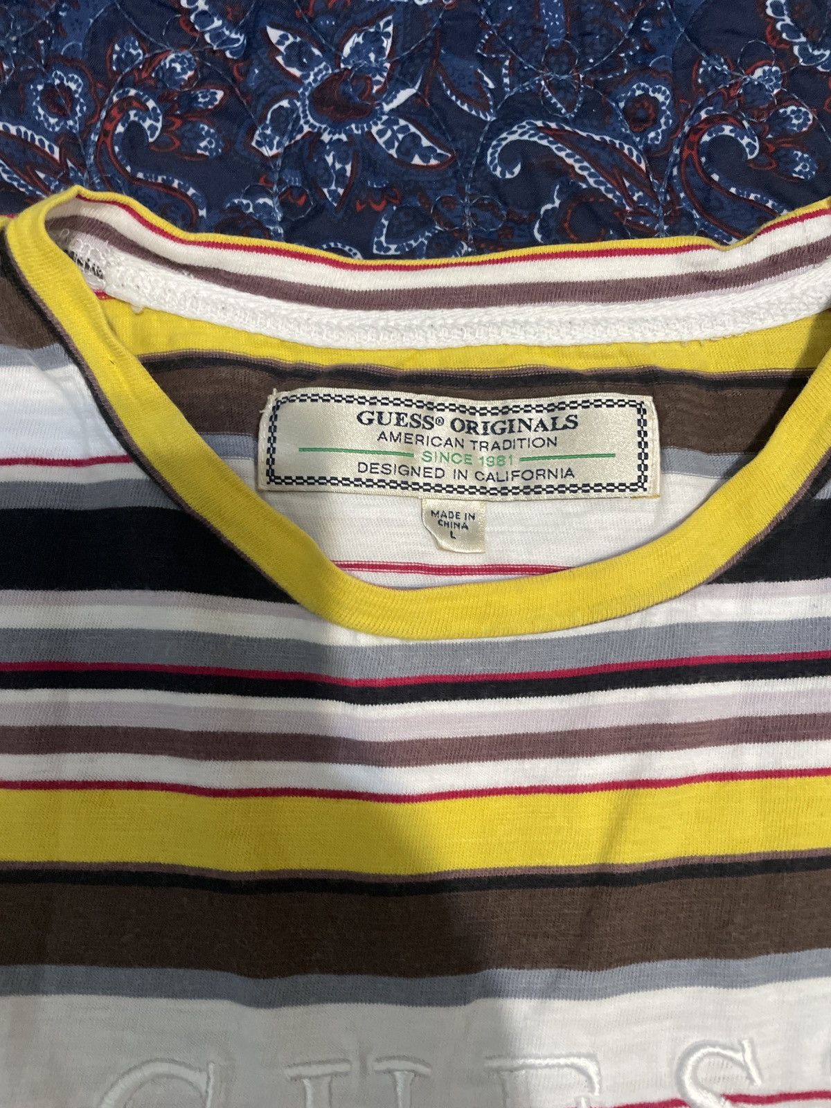 Guess Guess Los Angeles Striped Shirt Size US L / EU 52-54 / 3 - 3 Thumbnail