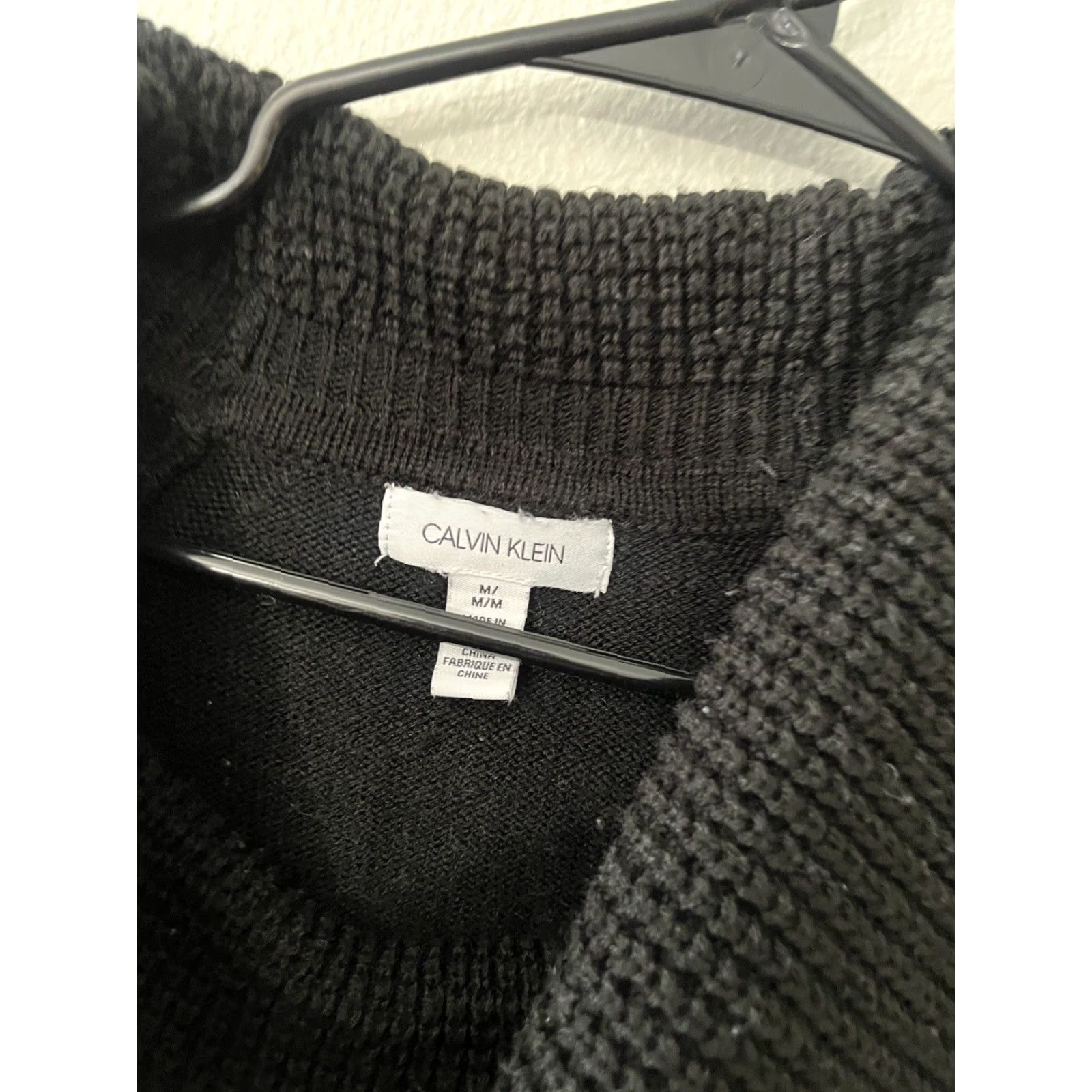 Calvin Klein Calvin Klein Top Womens Medium Black Turtleneck Cotton Long sleeve Size M / US 6-8 / IT 42-44 - 3 Thumbnail