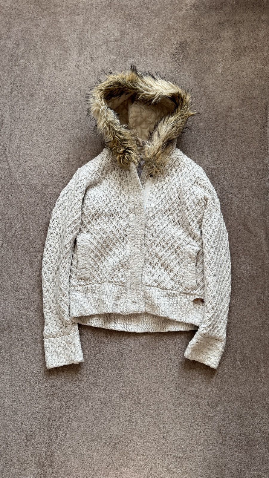 Japanese Brand Y2K Faux Fur Knit Zip Hood ifsixwasnine LGB goa playboi Vibe Size US M / EU 48-50 / 2 - 1 Thumbnail