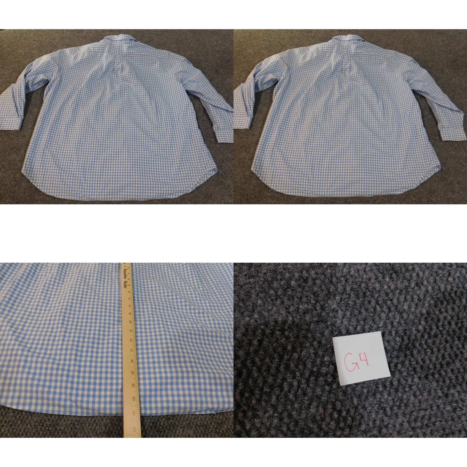 Ralph Lauren Ralph Lauren Shirt Mens Big 4X Blue Plaid Button-Up Casual Collared Knit Cotton Long Sleeve American Pony Button-Down Pocketed Size US XXL / EU 58 / 5 - 9 Thumbnail
