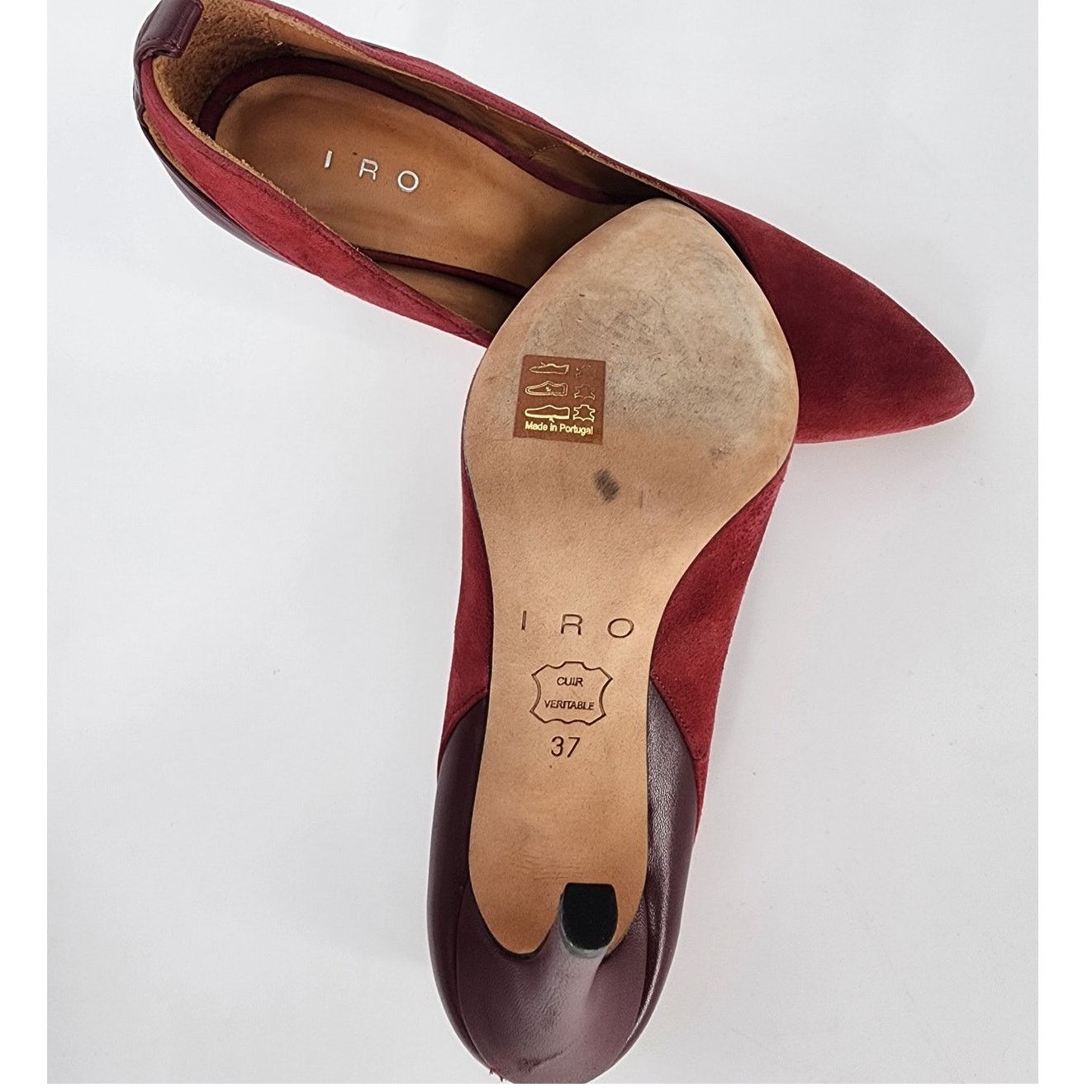 Iro IRO Burgundy Suede/Leather Pumps Women's Size 37 (US 6.5) Size US 6.5 / IT 36.5 - 12 Thumbnail
