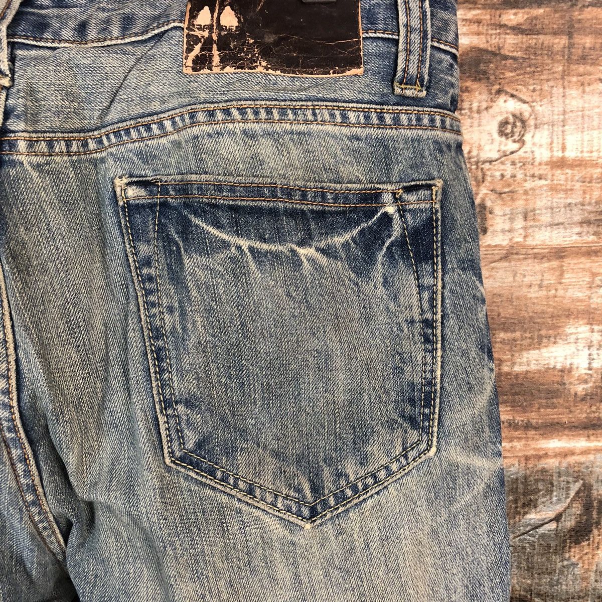 Japanese Brand DLL Navy Blue faded vintage Denim Pants #C206 Size US 32 / EU 48 - 17 Thumbnail
