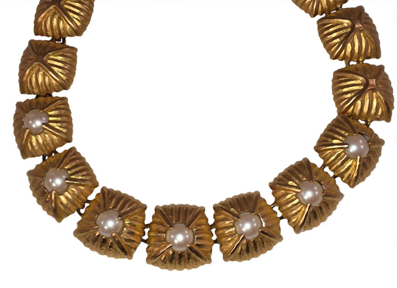 Givenchy Givenchy Runway Statement Necklace with Sea Pearl Cabochons Size ONE SIZE - 3 Thumbnail