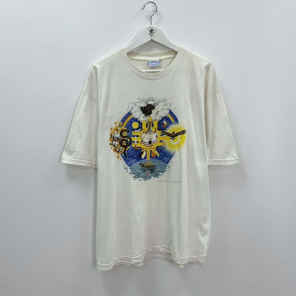 Vintage Vintage 90s Indians Marian Capka art graphic tee y2k Indian Size US XL / EU 56 / 4 - 1 Thumbnail