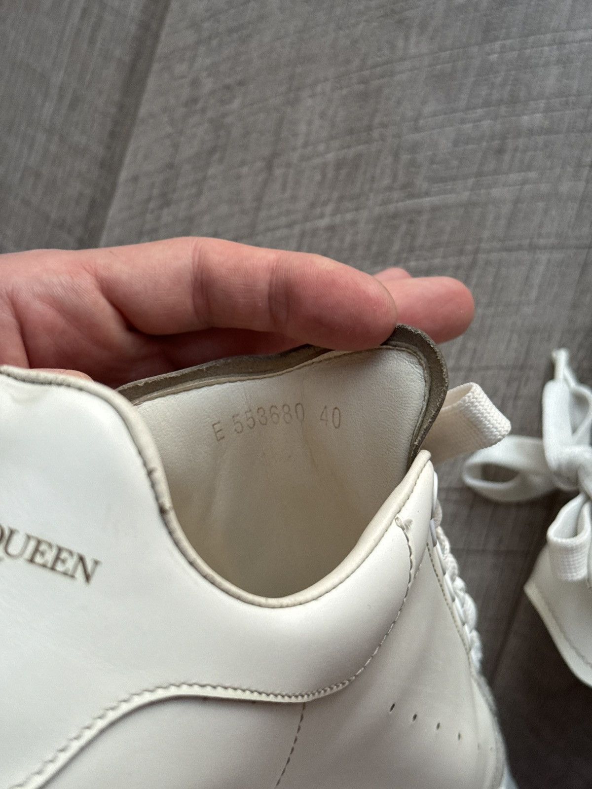 Alexander McQueen Alexander McQueen Oversized Leather White Sneakers Size US 7.5 / EU 40-41 - 18 Thumbnail