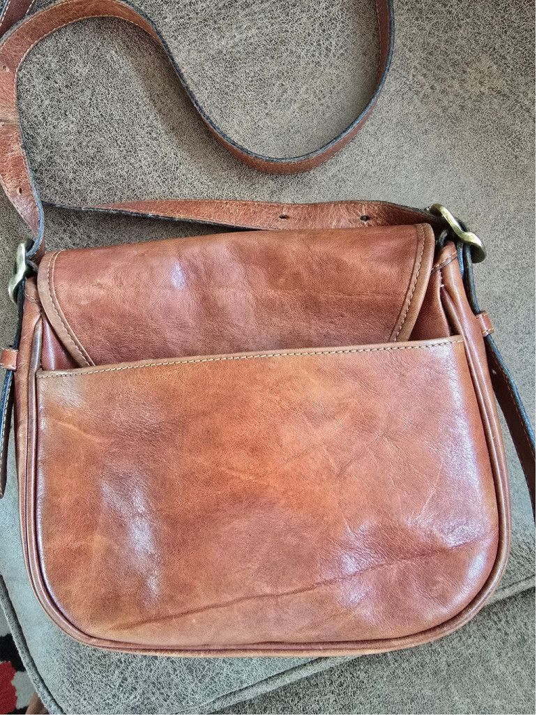 The Unbranded Brand Women's Oroton Brown Leather Crossbody Bag Size ONE SIZE - 3 Thumbnail