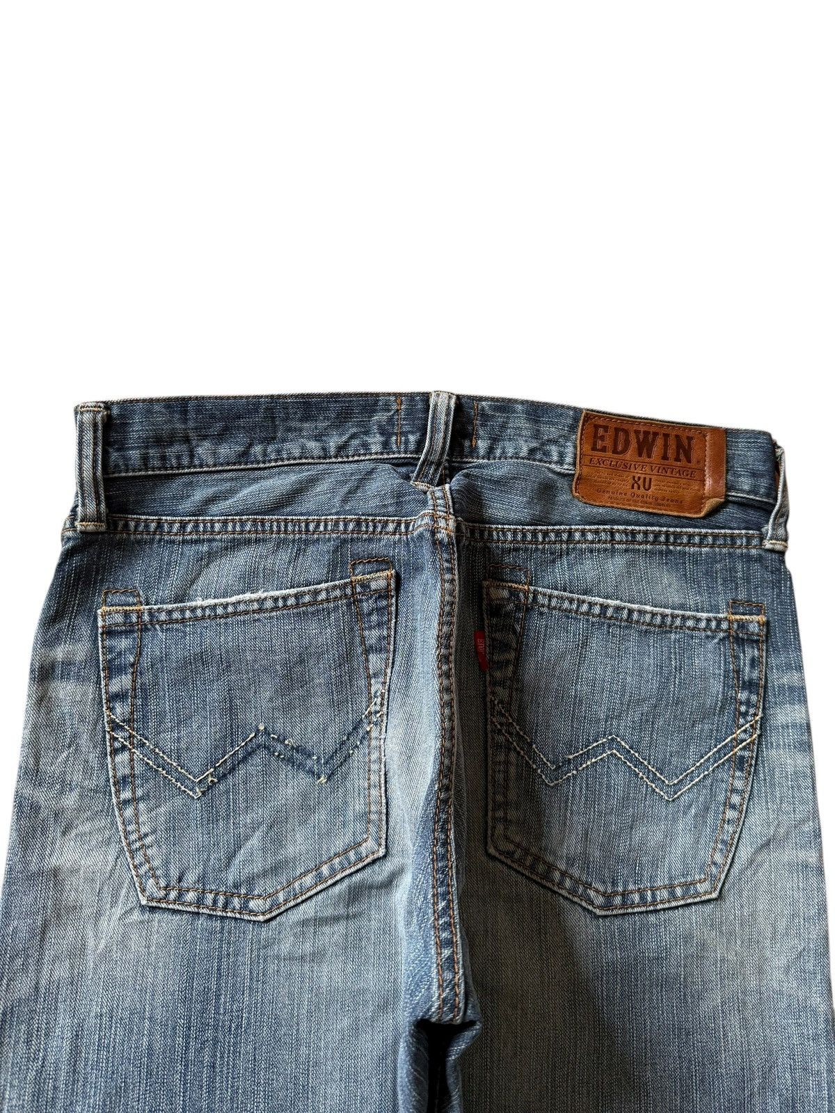 Edwin Exclusive Vintage Edwin XV Faded Wash Distressed Jeans Size US 31 - 4 Thumbnail