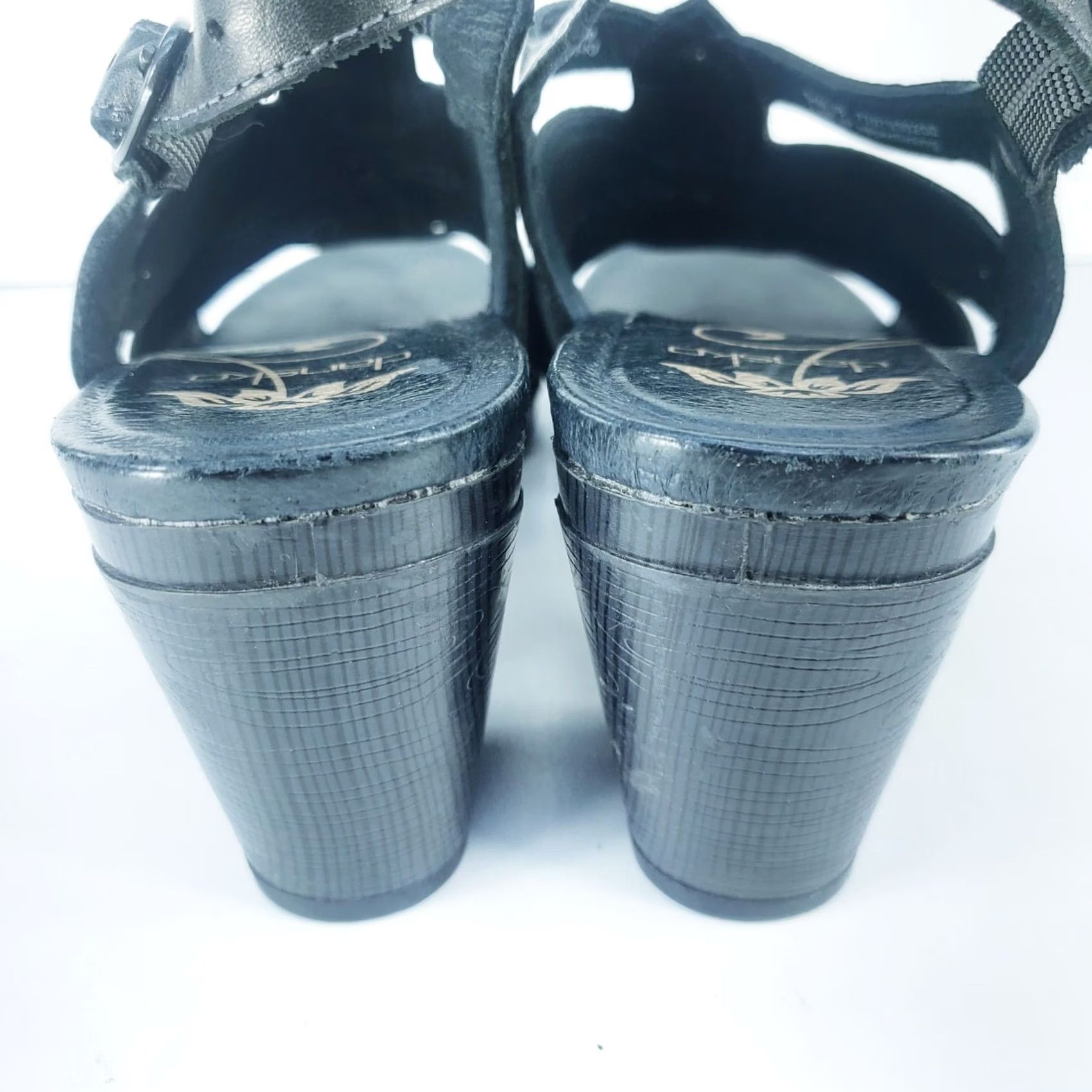 Dansko Dansko Black Leather Heeled Sandals Open Toe Ankle Strap Women's US 8-8.5 EU 39 Size US 8.5 / IT 38.5 - 7 Thumbnail