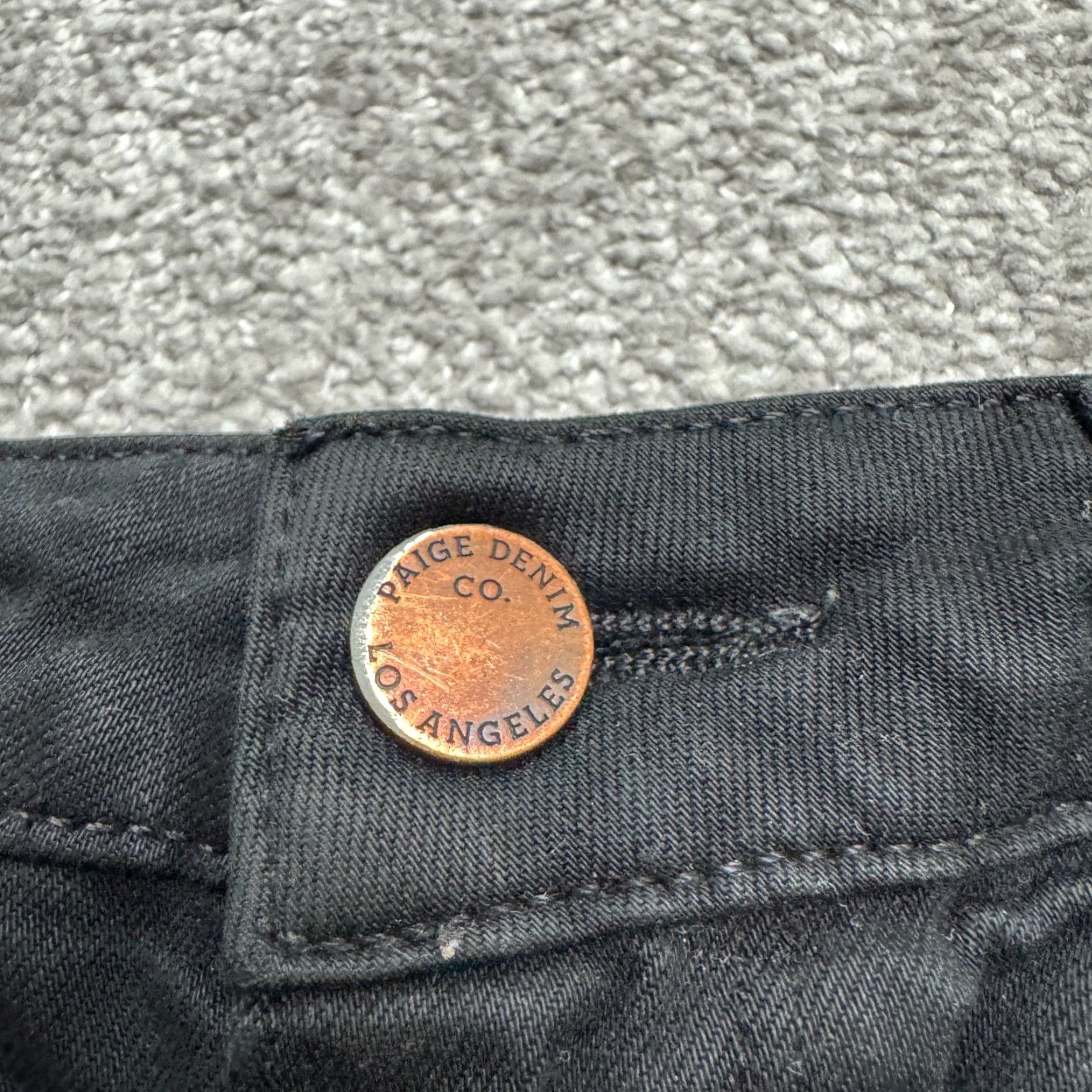 Paige Paige Skyline Skinny Denim Jeans Womens 26 Black Mid Rise Stretch Size 26" / US 2 / IT 38 - 3 Thumbnail