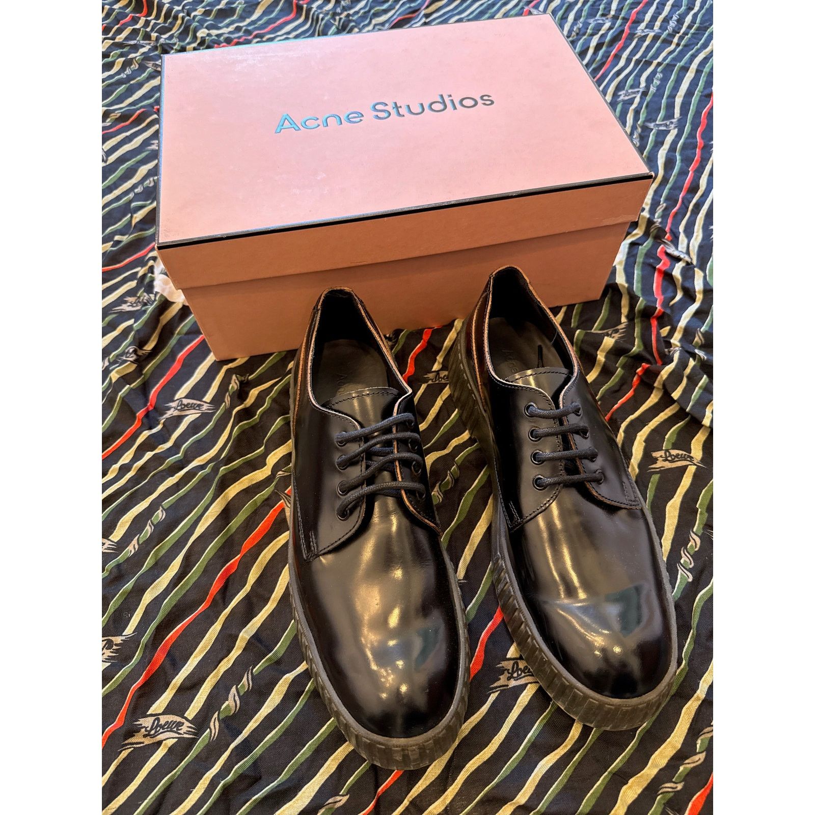 Acne Studios $540 Acne Studios Bentigo Derby Shoes - Black - 11 - 44 Size US 11 / EU 44 - 11 Thumbnail