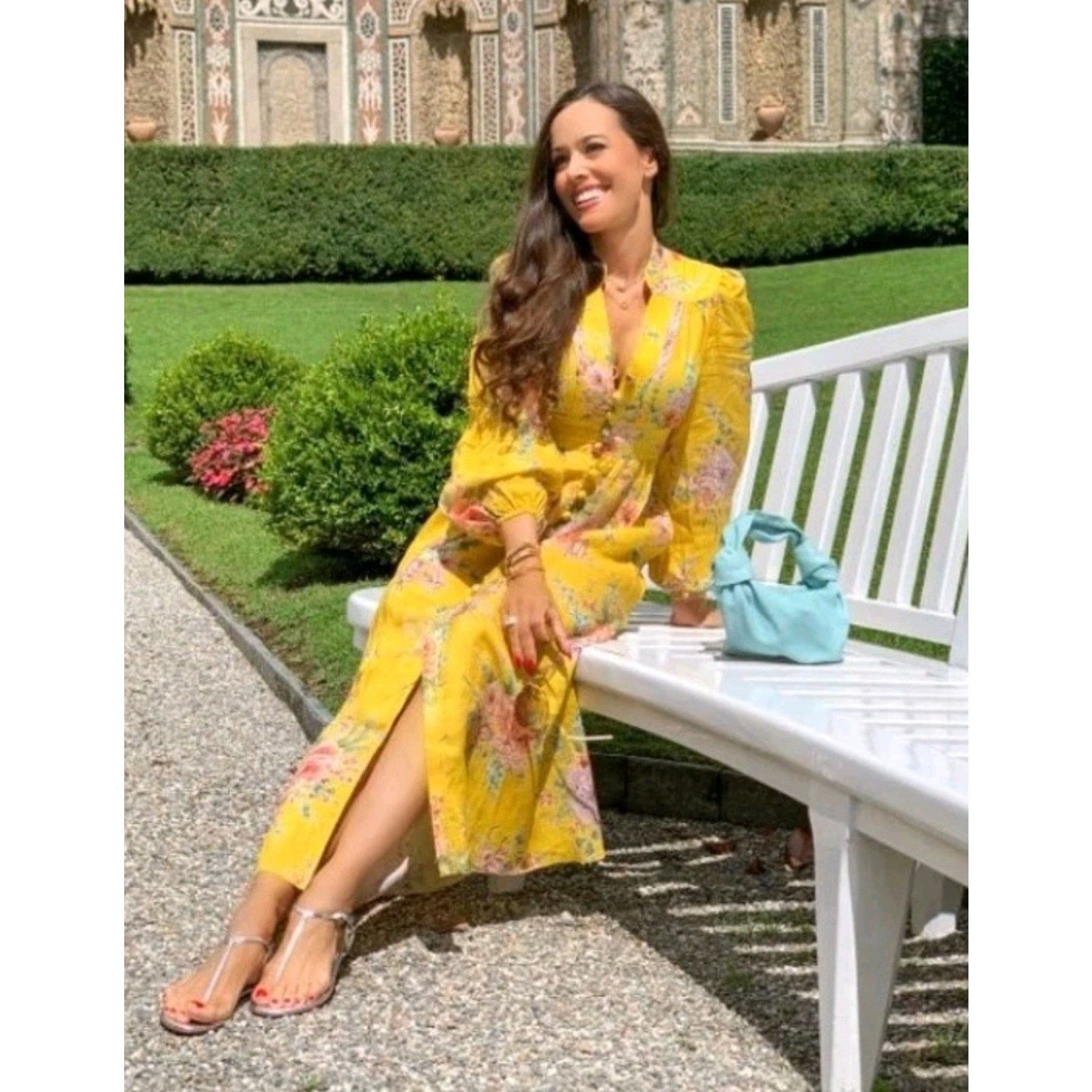 Zimmermann Zimmermann Zinnia Button Front Dress in Golden Floral Size 3 Size XS / US 0-2 / IT 36-38 - 2 Thumbnail