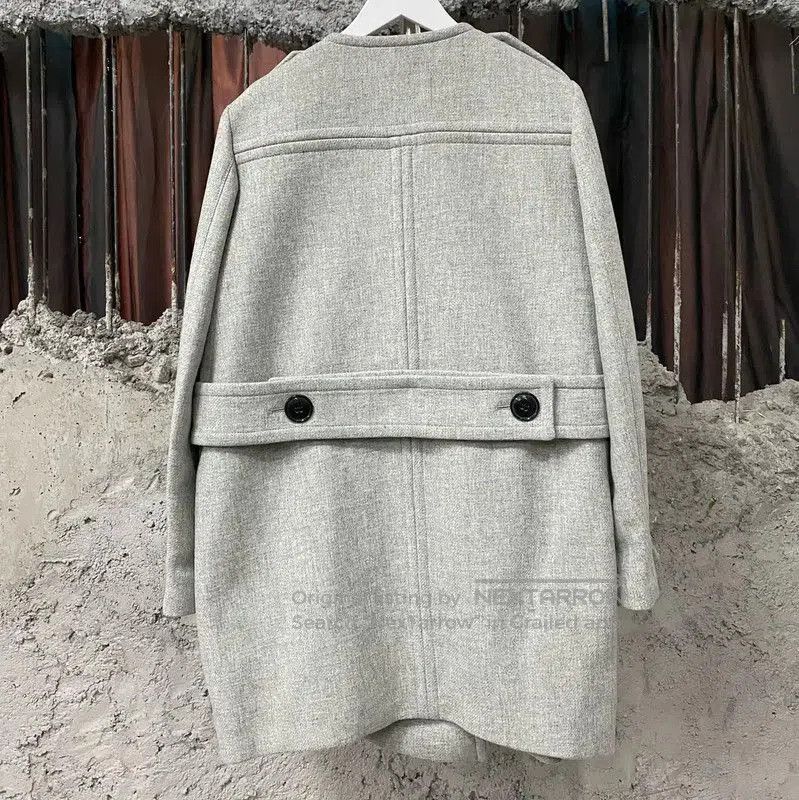 Burberry Burberry Winter Gray Wool Double-Breasted Coat. Size XXS / US 00 / IT 34 - 2 Thumbnail