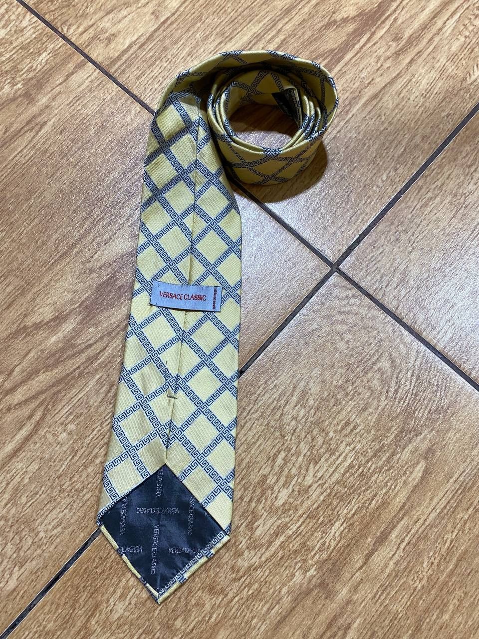 Versace Luxury Versace Checkered Classic Tie Size ONE SIZE - 8 Thumbnail