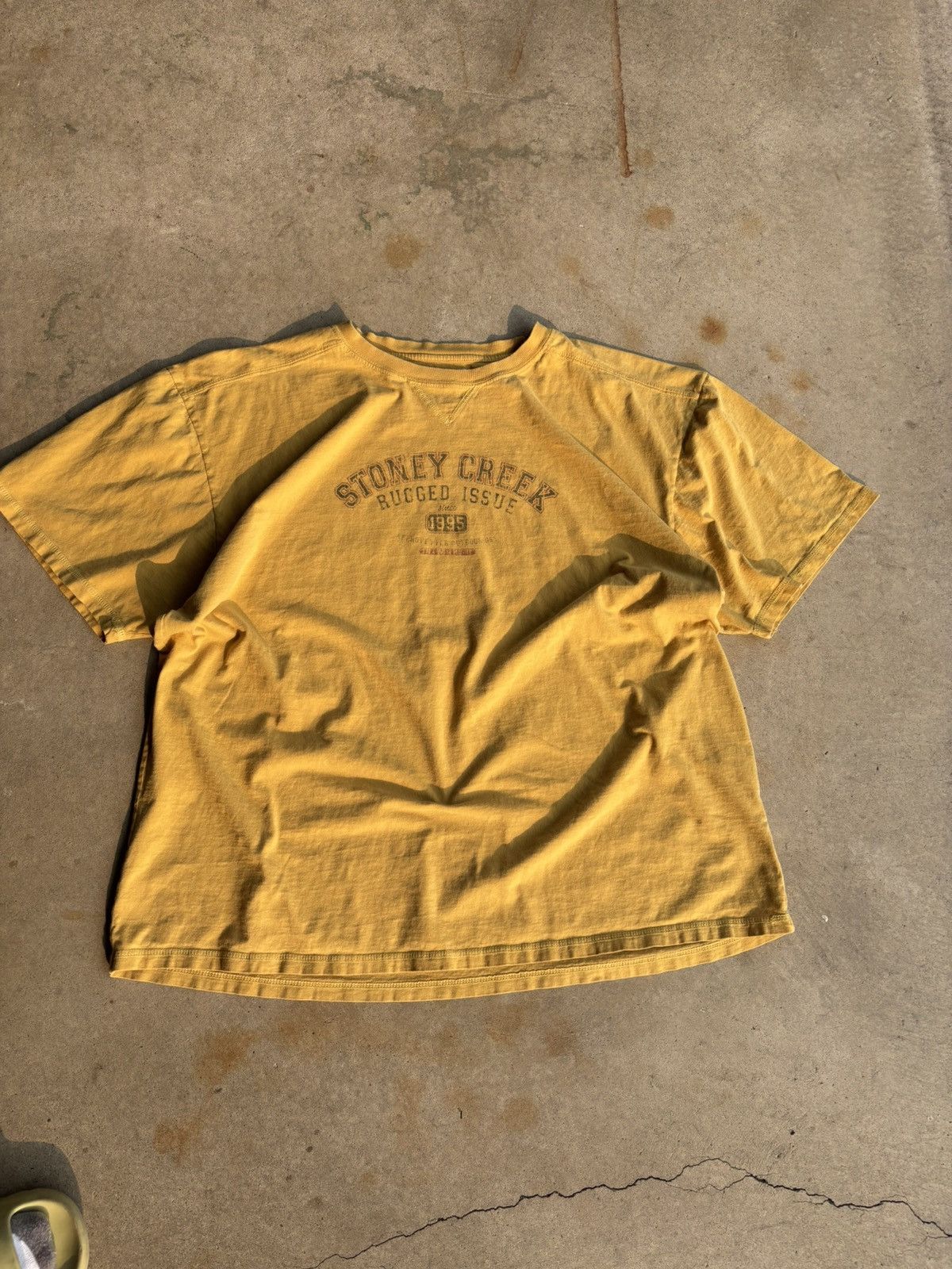 Vacation Crazy Vintage Stoney Creek Boxy Faded Mustard Camp Tee Size US XL / EU 56 / 4 - 1 Thumbnail