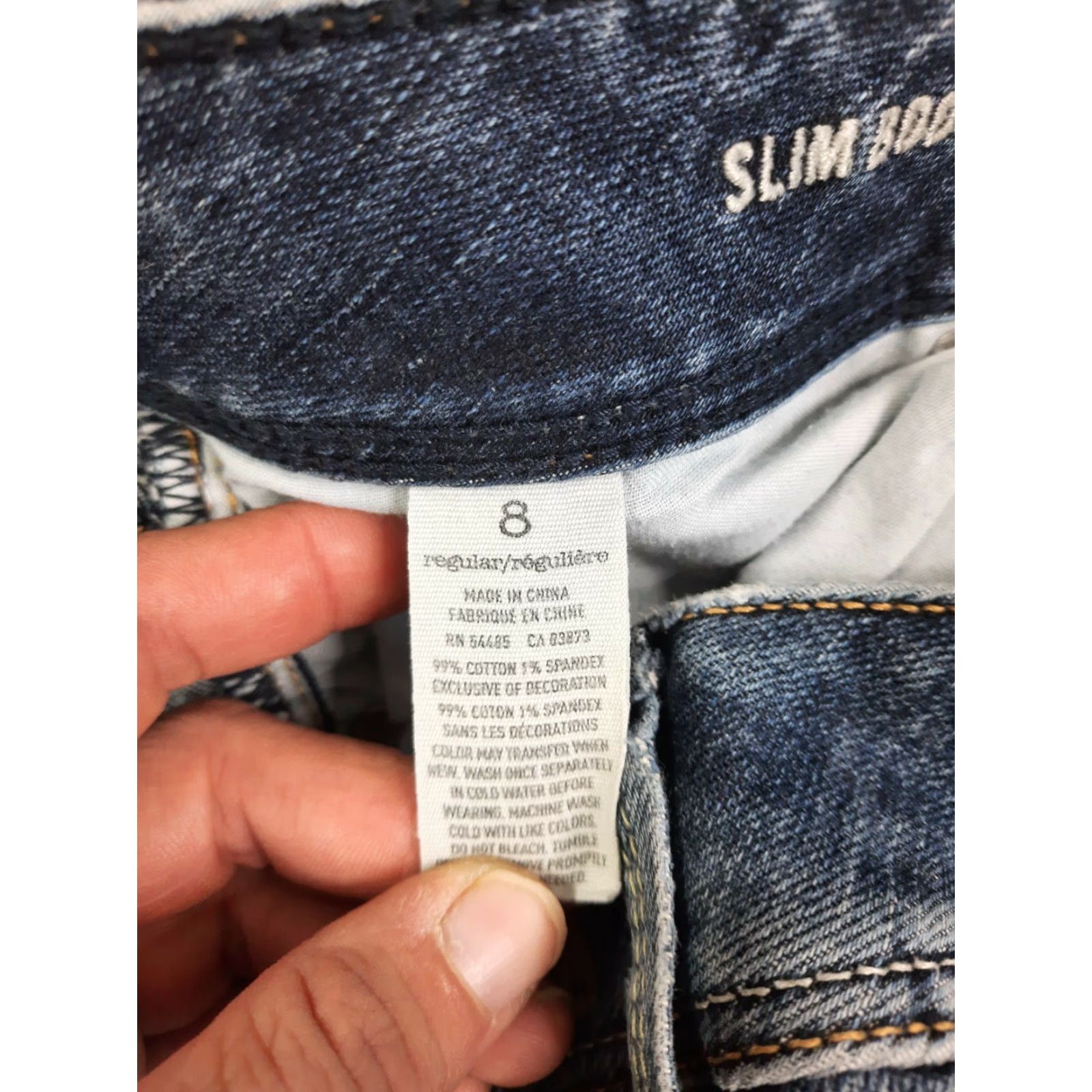 American Eagle Outfitters VINTAGE American Eagle Outfitters Women Jeans 8 Slim Bootcut Stretch Low Rise Faded Black 32W 30L Womens Jeans Size 30" / US 8 / IT 44 - 4 Thumbnail
