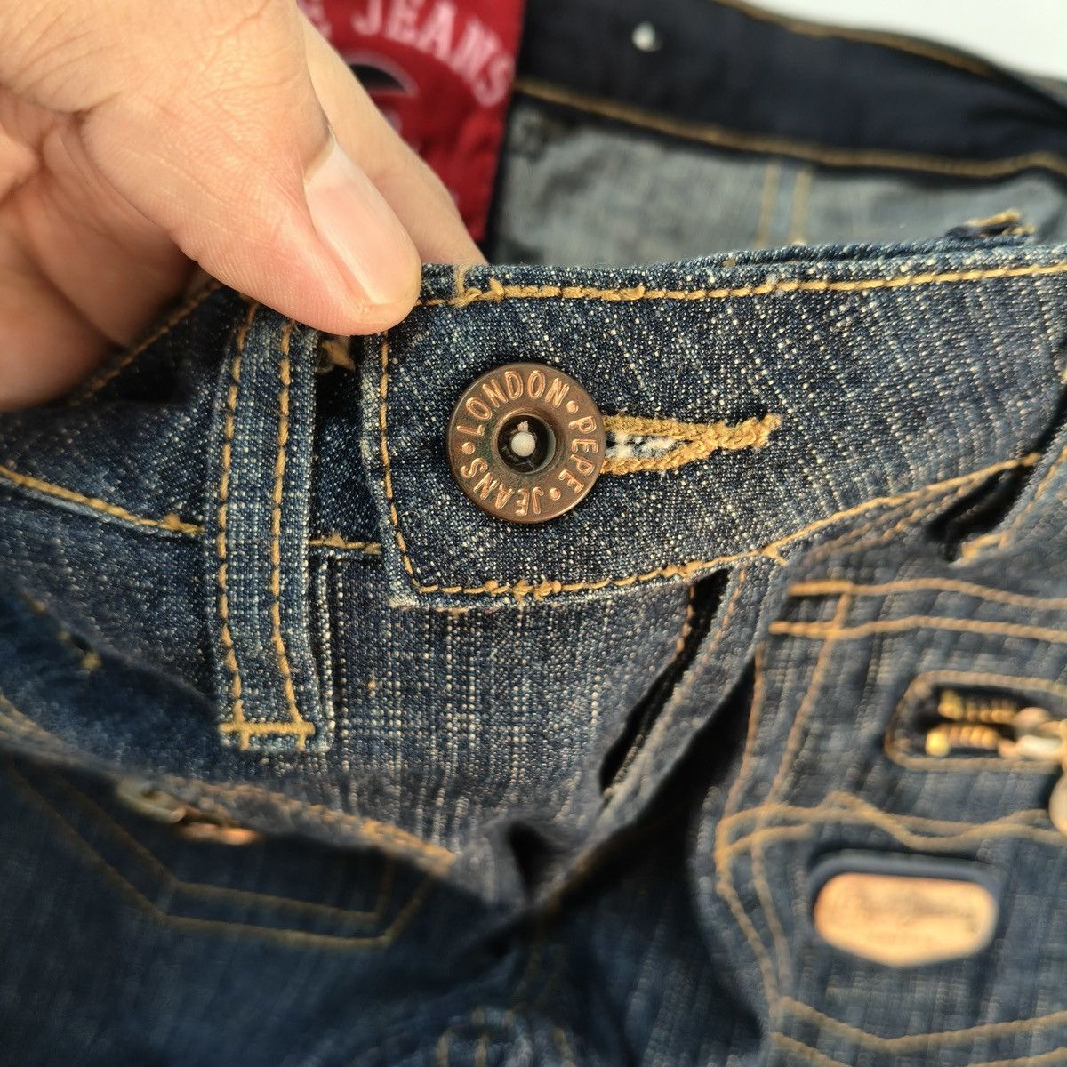 Pepe Jeans Vintage Y2K Pepe Jeans Dark Wash Zipper Pocket Denim Size US 30 / EU 46 - 17 Thumbnail