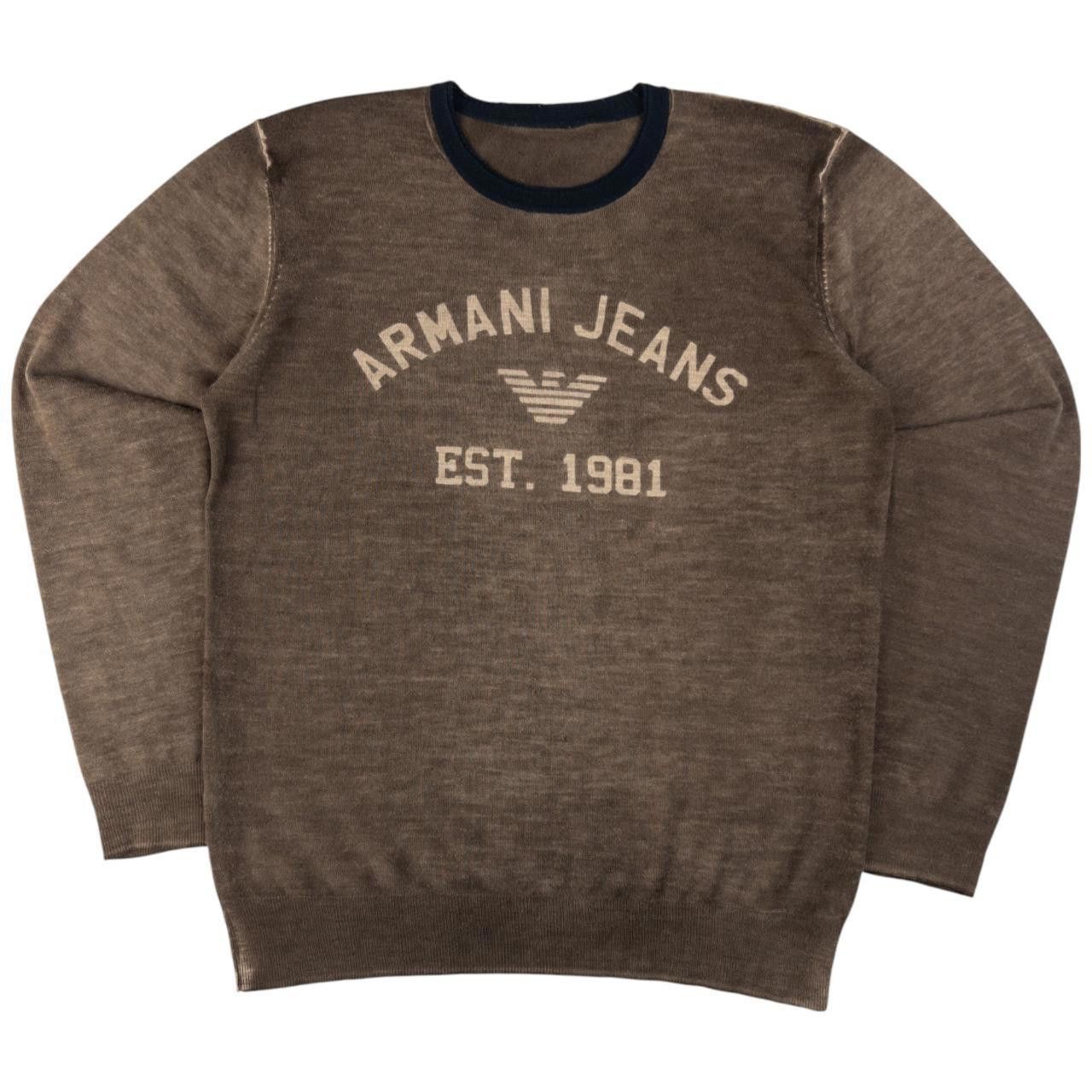 Designer Vintage Armani Jeans Lightweight Jumper Size M Size US M / EU 48-50 / 2 - 1 Thumbnail