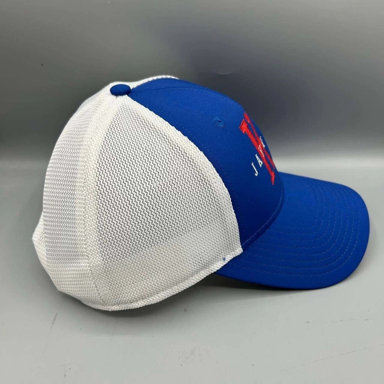 The Game Kansas Jayhawks NCAA Trucker Hat Men Blue White Snap Back Size ONE SIZE - 5 Thumbnail