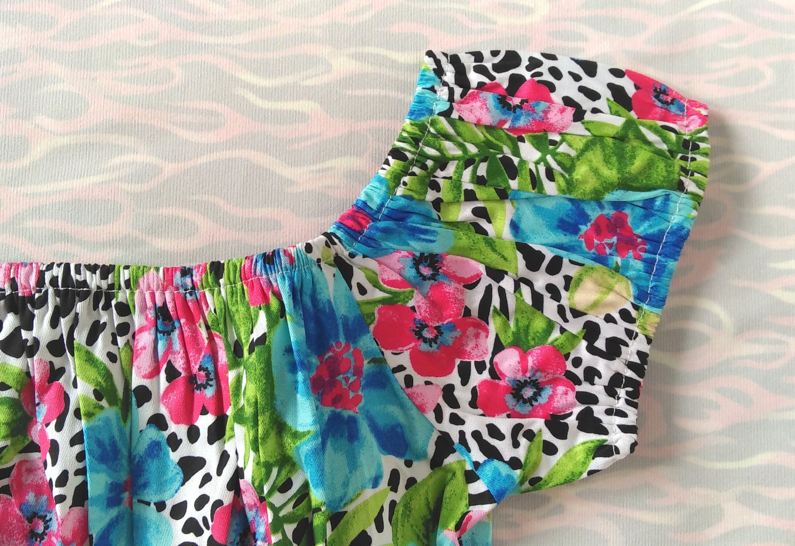 Other Leopard floral print off shoulder slim fit women tops Size L / US 10 / IT 46 - 3 Thumbnail
