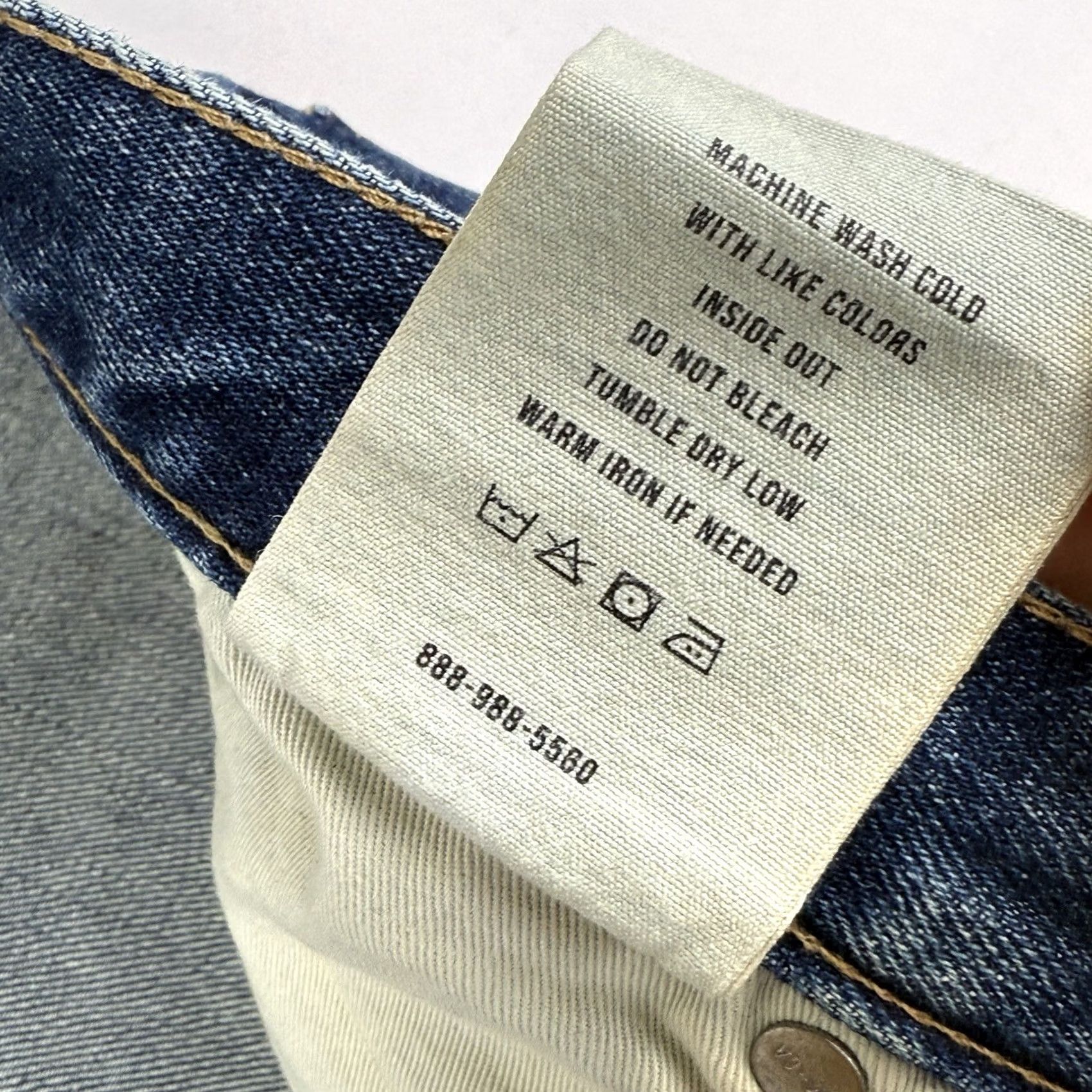 Buck Mason Buck Mason Ford Standard Jeans Mens Size 33 (Actual 35x27) 14oz Denim Regular Fit 5-Pocket Button Fly Blue Jeans Size US 33 - 6 Thumbnail
