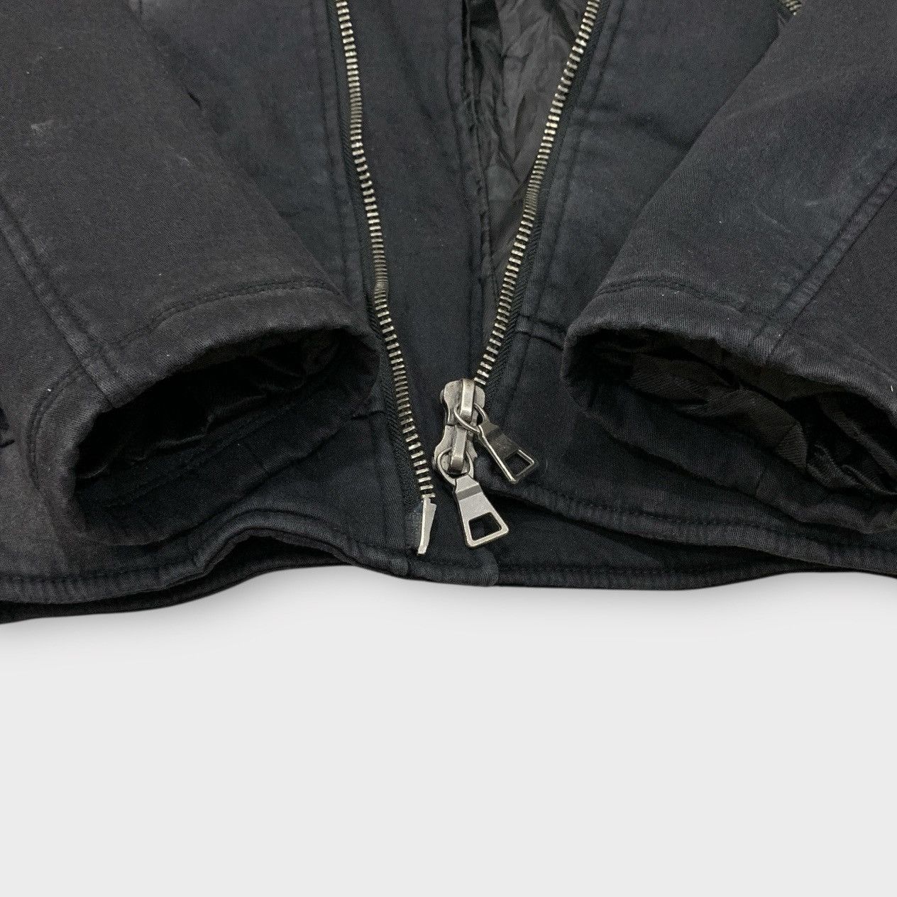 In The Attic IN THE ATTIC JAPAN BLACK WASHED BIKER JACKET DOUBLE COLLAR Size US S / EU 44-46 / 1 - 14 Thumbnail