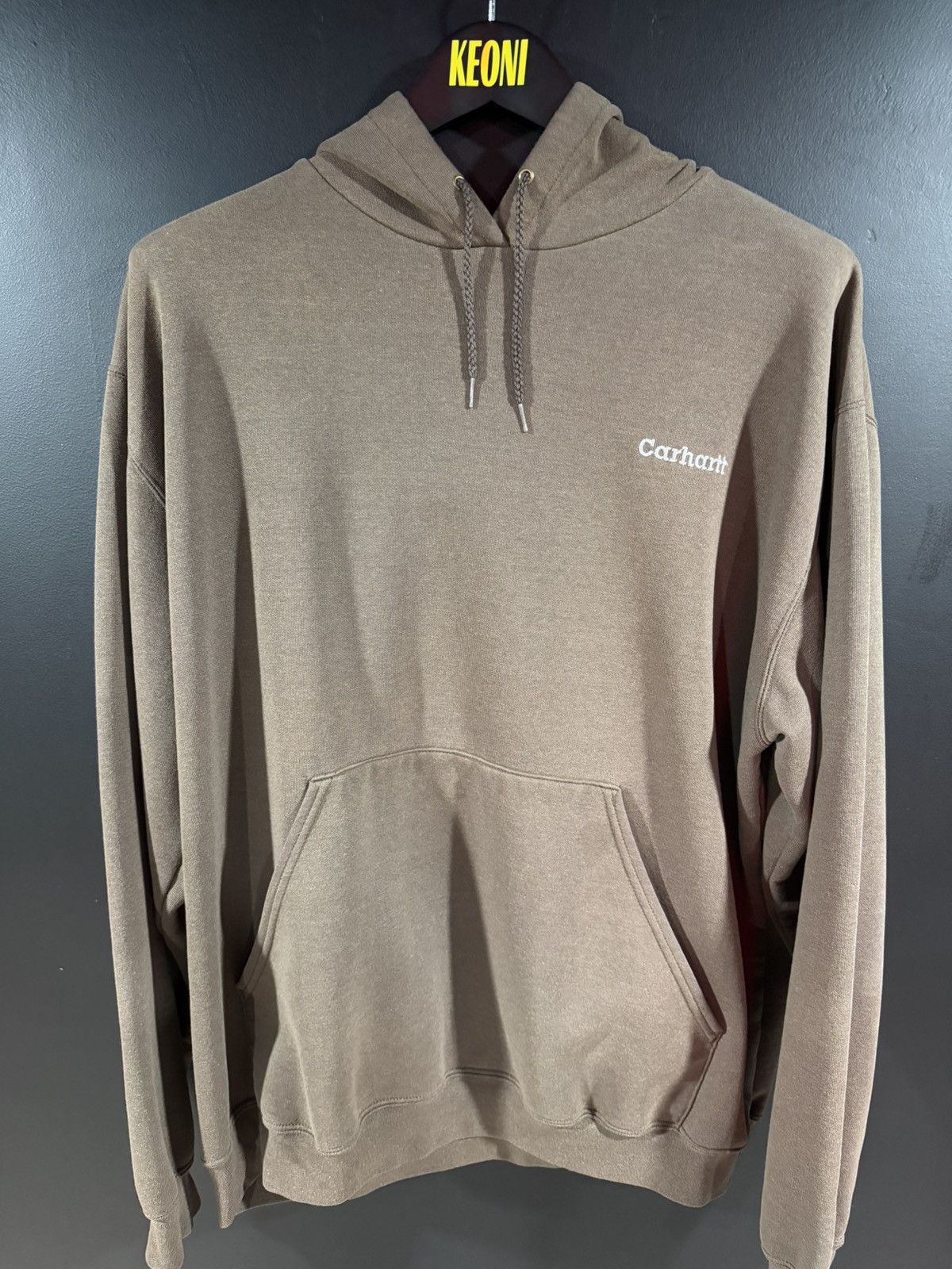 Carhartt 2000s Y2K Vintage Carhartt Faded Brown Hoodie XL Size US XL / EU 56 / 4 - 2 Thumbnail