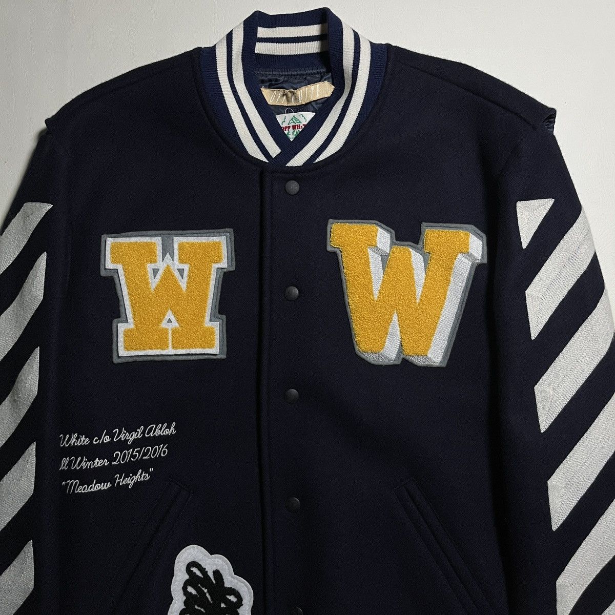 Off-White Off-White VIRGIL ABLOH 2015 Fall/Winter Letterman Jacket Size US XS / EU 42 / 0 - 3 Thumbnail