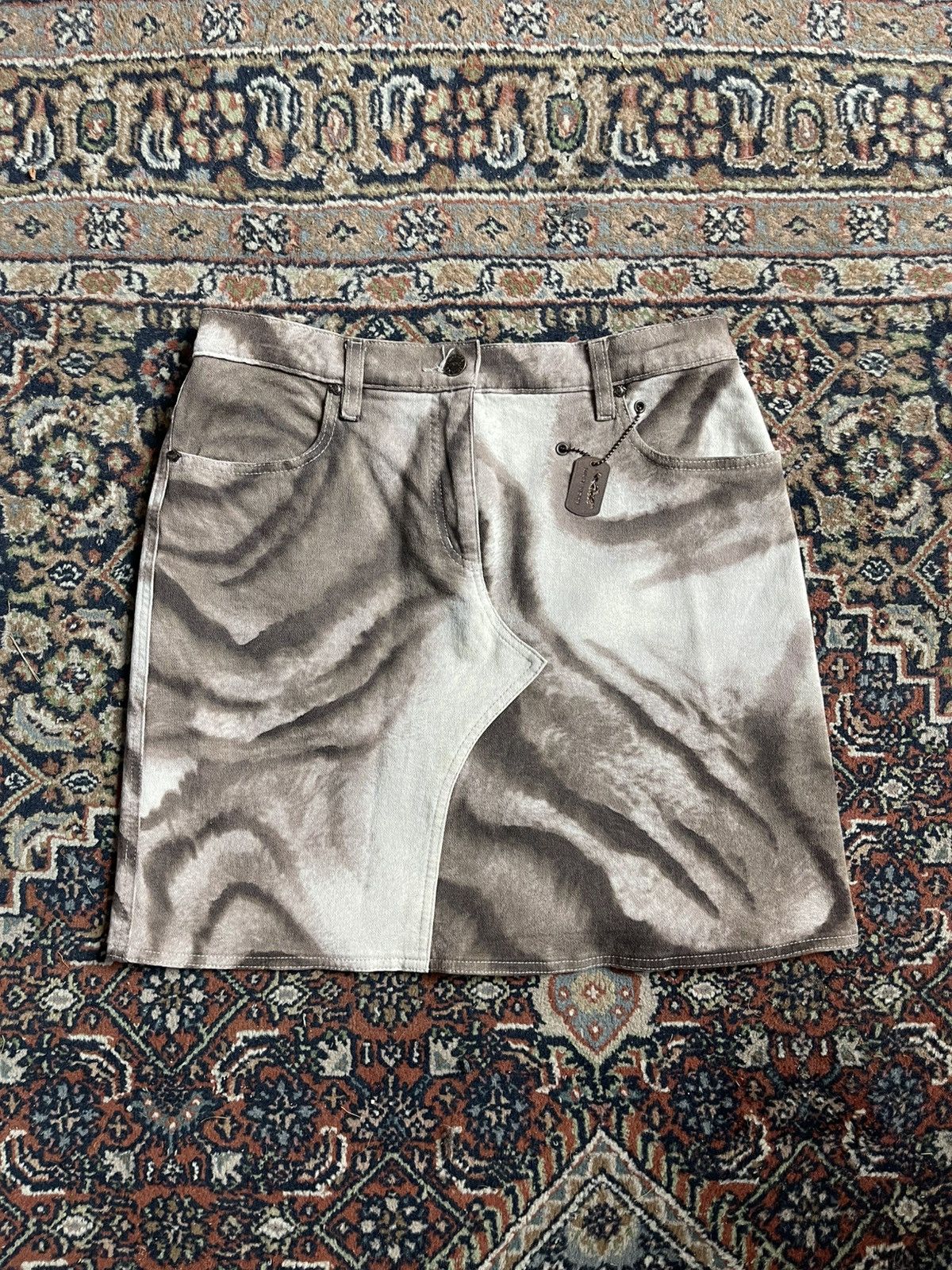 Krizia Mini Skirt y2k Tiger Print