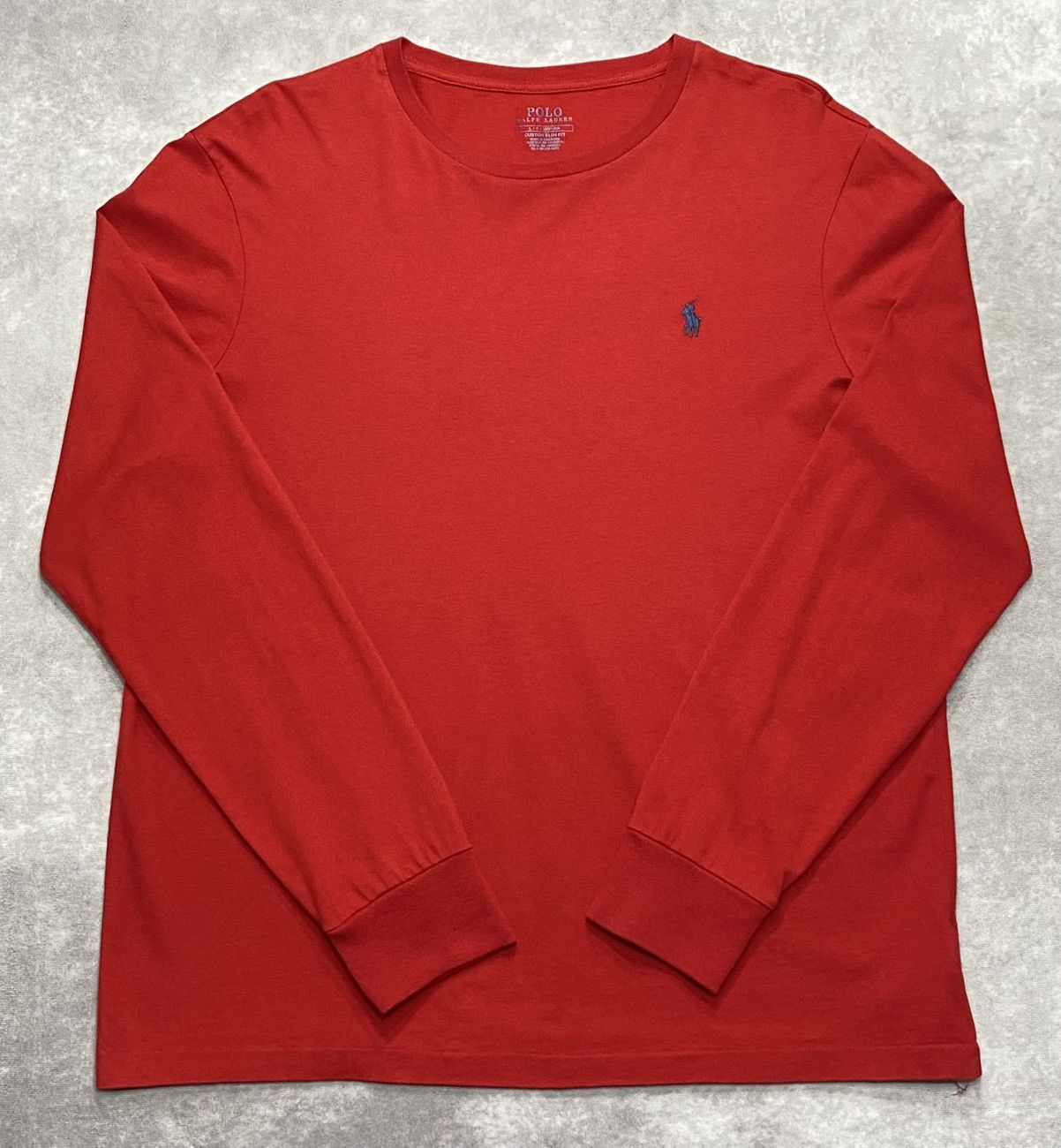 Polo Ralph Lauren Polo Ralph Lauren Red Classic Fit Long Sleeve T-Shirt Size US L / EU 52-54 / 3 - 1 Thumbnail