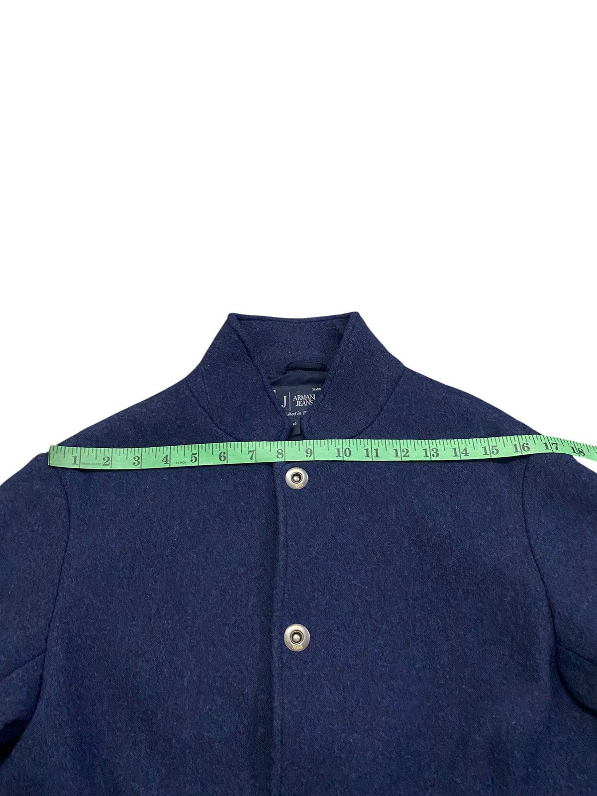 Armani Armani Jeans Snap Button Balmacaan Coat Size 50 Blue Colour Size US M / EU 48-50 / 2 - 16 Thumbnail
