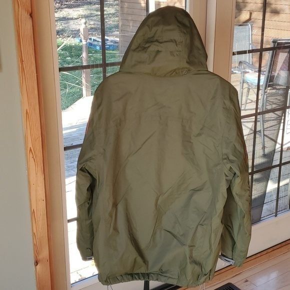 Vintage Lands' End Cinchable Hooded Army Green/Orange Zip Pockets Sz Size US M / EU 48-50 / 2 - 10 Thumbnail