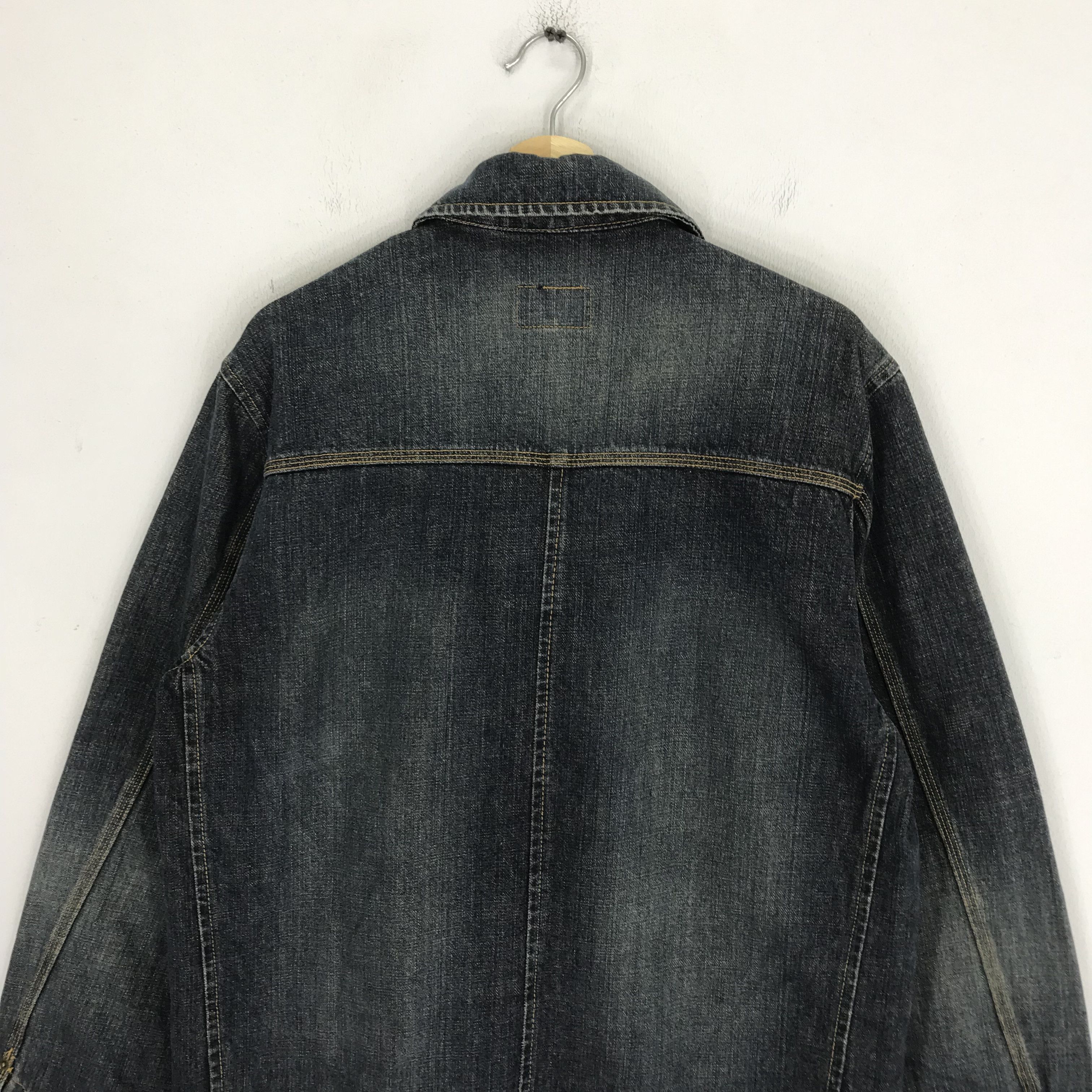 Japanese Brand Vintage Villand Denim Chore Workers Jacket Stone Wash Blue Size US M / EU 48-50 / 2 - 5 Thumbnail