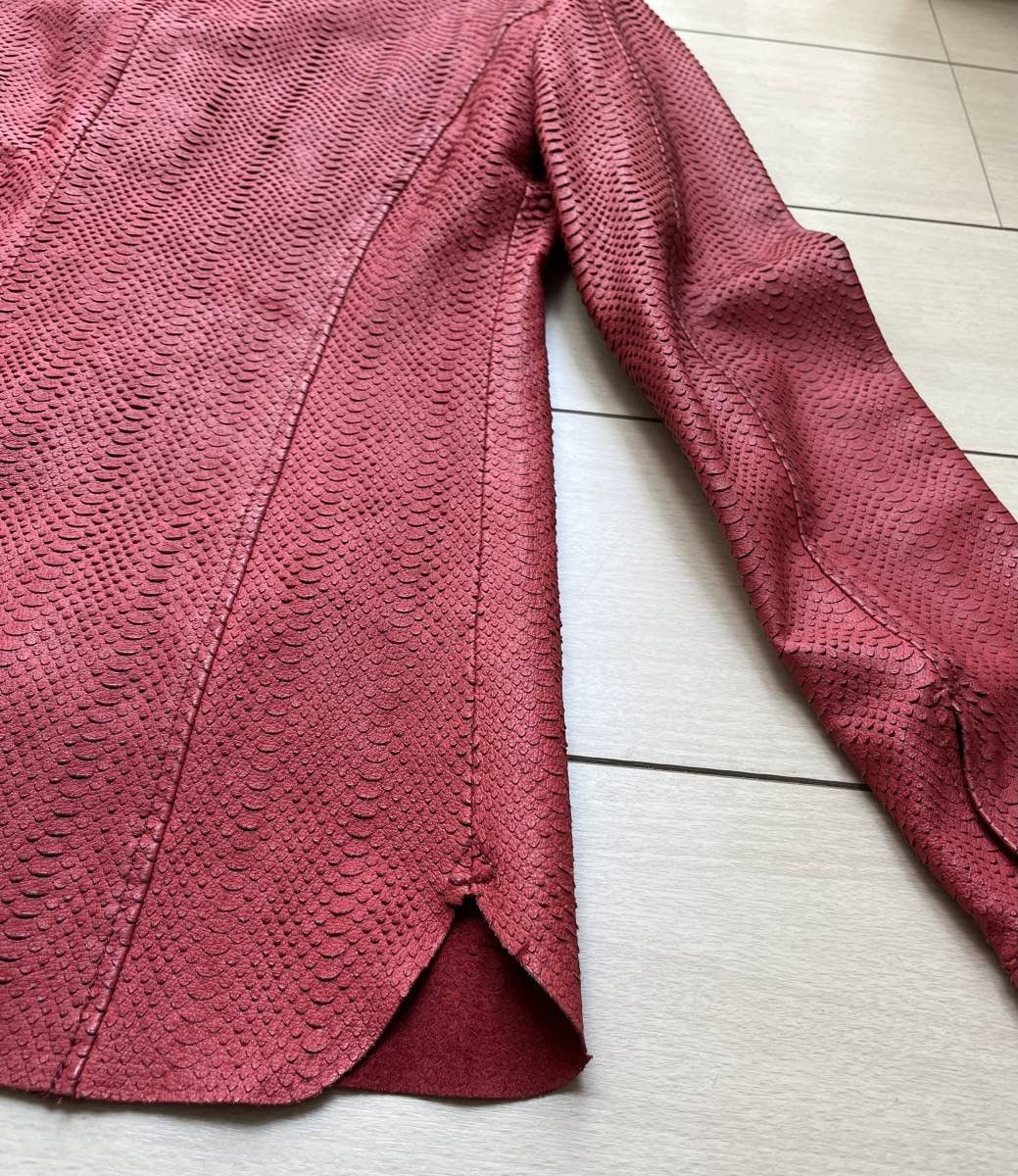 Japanese Brand Obelisk Red Scale Leather Jacket Size US S / EU 44-46 / 1 - 4 Thumbnail