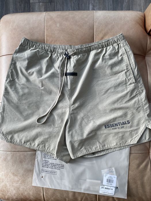 Fear of God FOG Essentials Pistachio Volley Shorts | Grailed