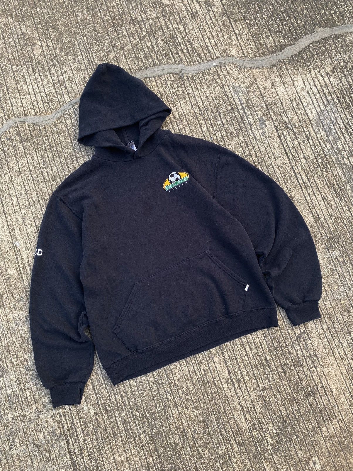 Russell Athletic × Vintage Vintage Black Russell Athletic Hoodie Size US S / EU 44-46 / 1 - 2 Thumbnail