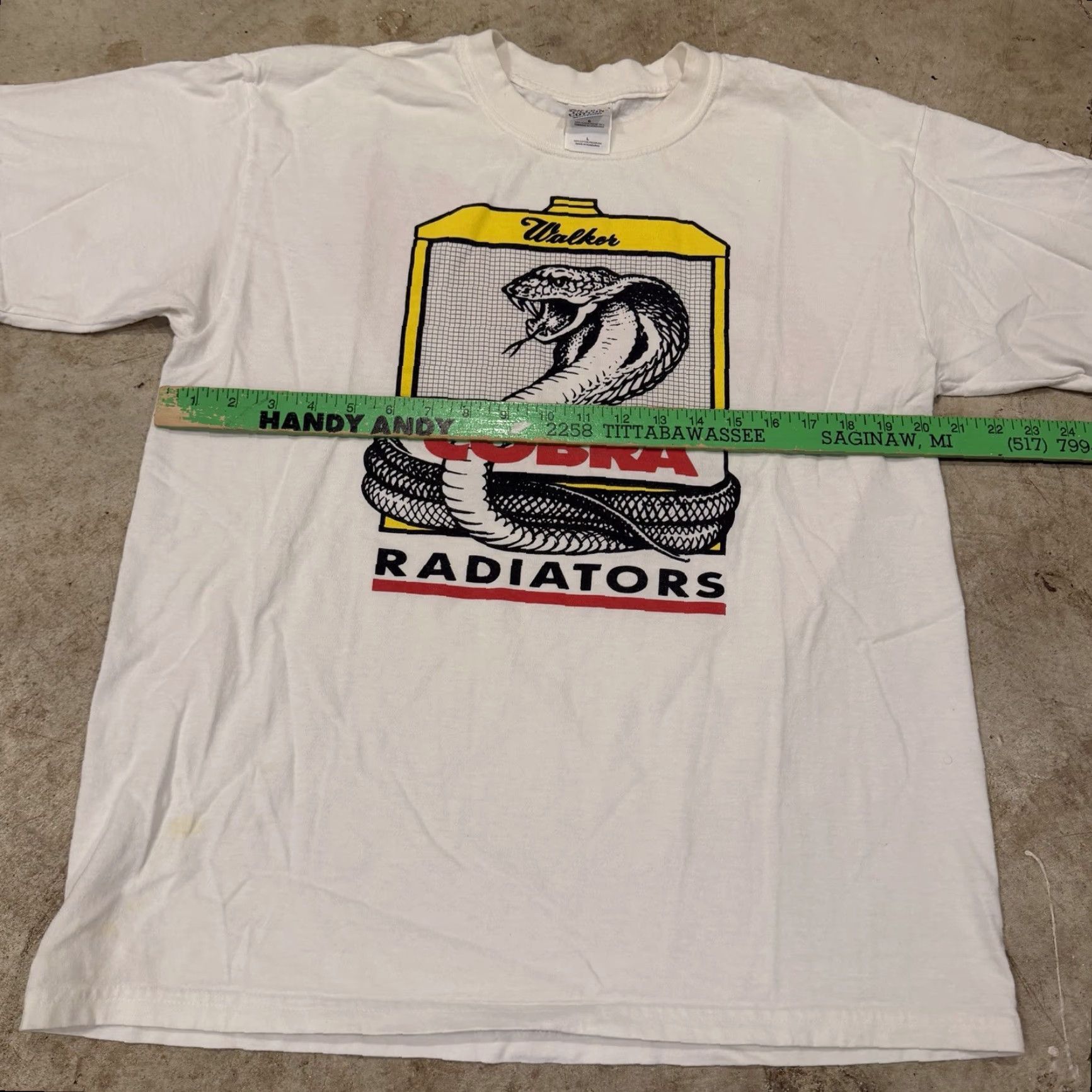 Vintage VINTAGE Walker COBRA Radiators T-Shirt Double-Sided Sz Large Men's White L Shirts Mens Size US L / EU 52-54 / 3 - 5 Thumbnail