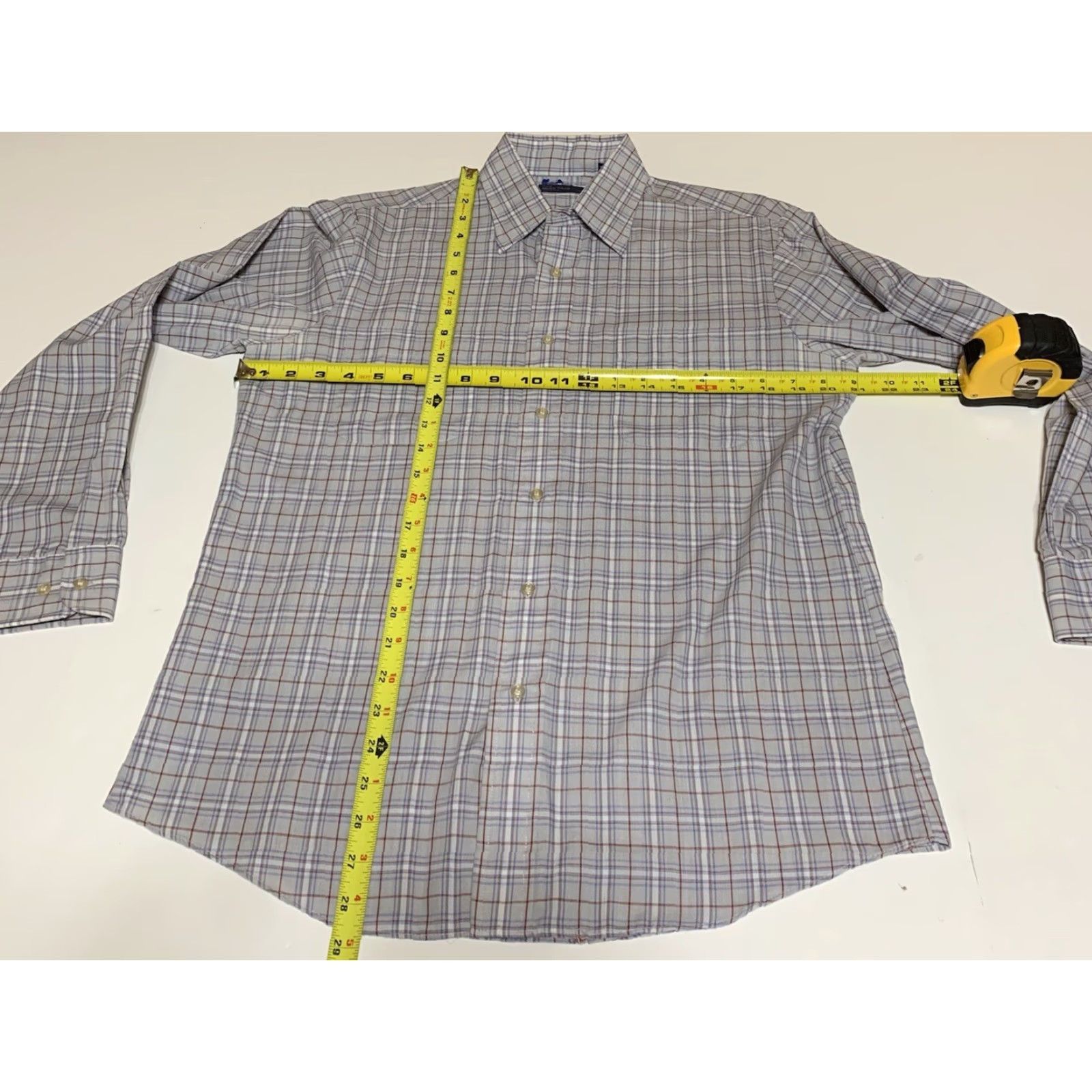 JCPenney VINTAGE JC Penny The Mens Shop Button Front Shirt Mens M Blue Plaid Shirt Mens M Size US M / EU 48-50 / 2 - 4 Thumbnail