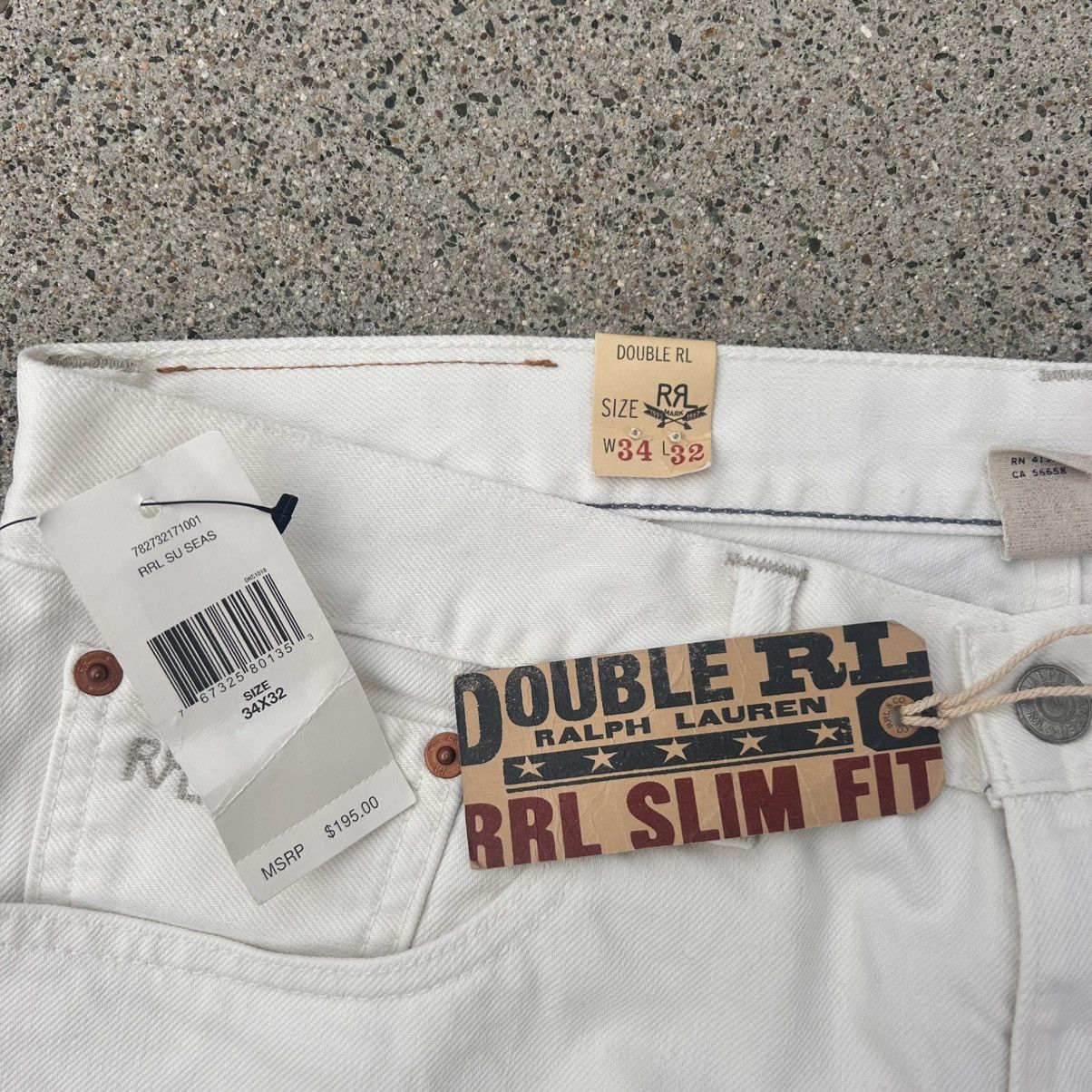RRL Ralph Lauren RRL Ralph Lauren Brand New White Denim Canvas Pants Size US 34 / EU 50 - 7 Thumbnail
