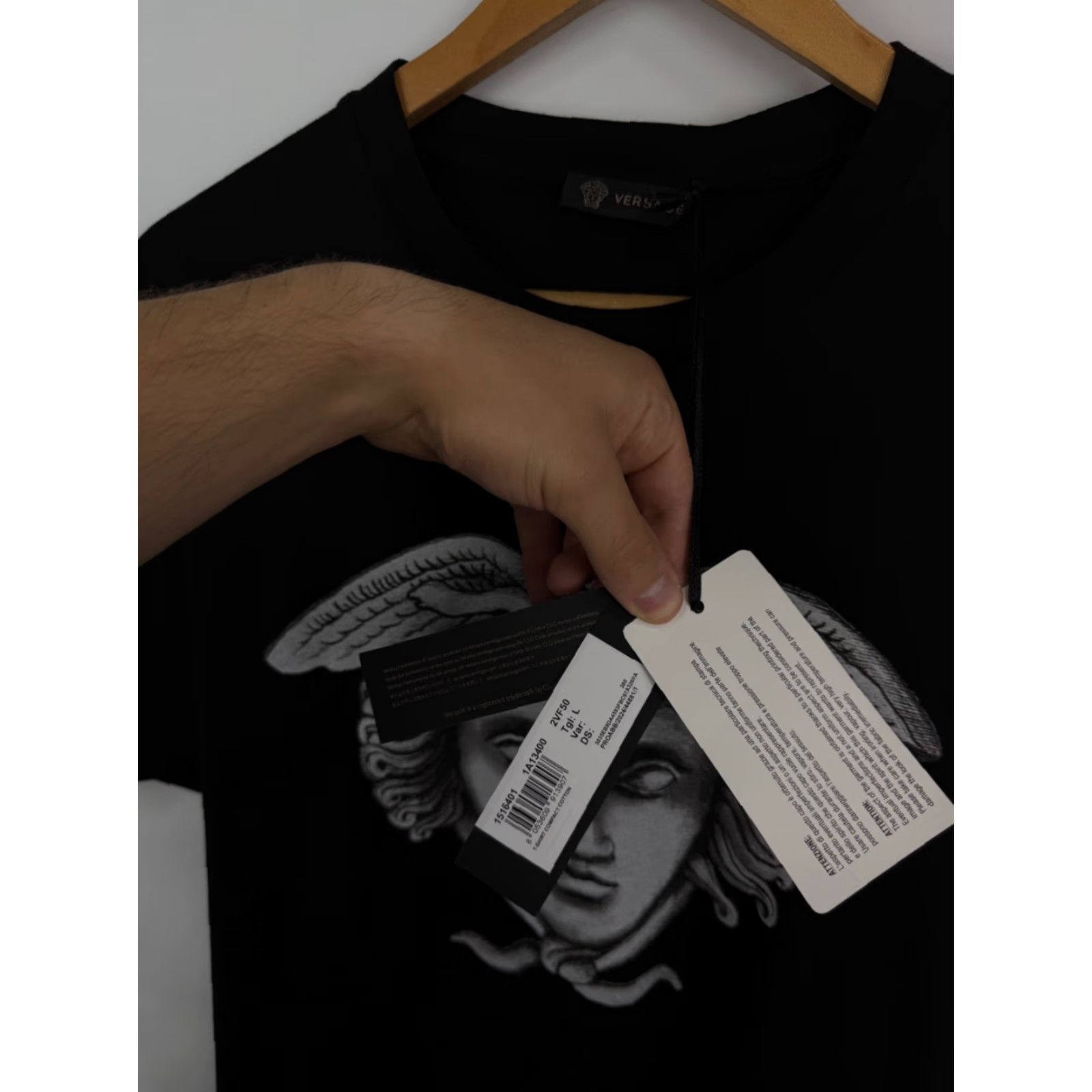 Versace Versace Medusa Portrait T-Shirt Men L Black Size US L / EU 52-54 / 3 - 7 Thumbnail