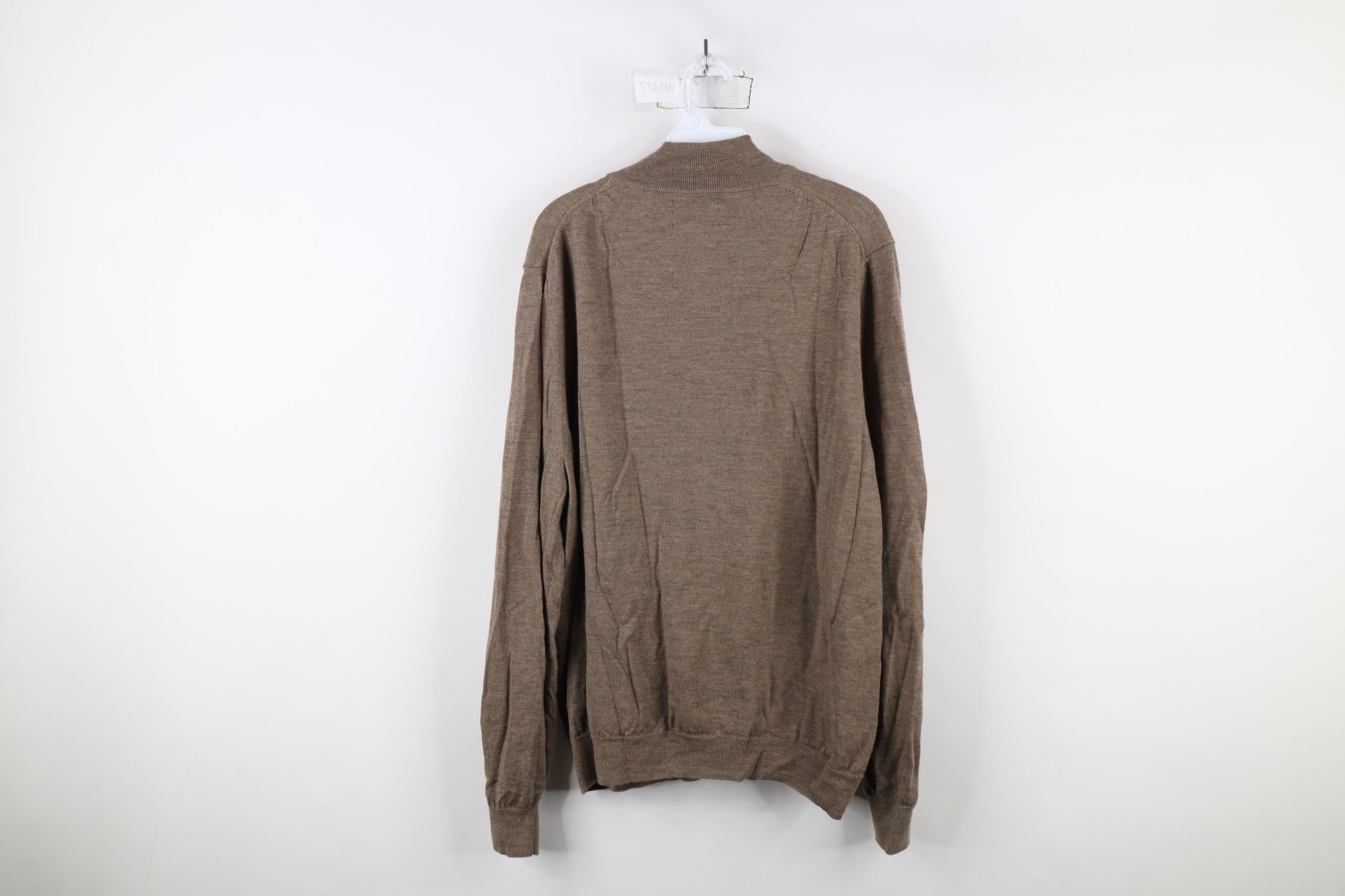 Vintage Vintage Y2K Nordstrom Fine Merino Wool Knit Half Zip Sweater Size US XXL / EU 58 / 5 - 10 Thumbnail