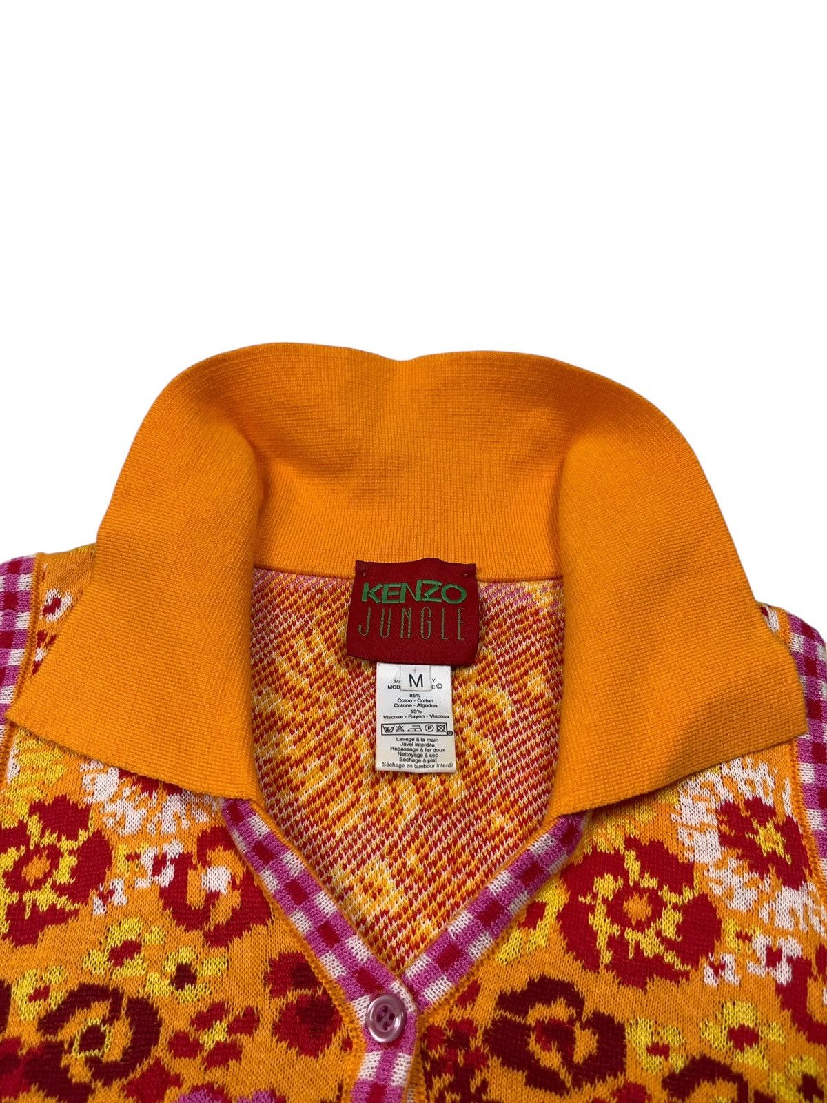 Kenzo × Vintage Vintage Kenzo Jungle Floral Button Up Vest Top Cardigan Size M / US 6-8 / IT 42-44 - 9 Thumbnail