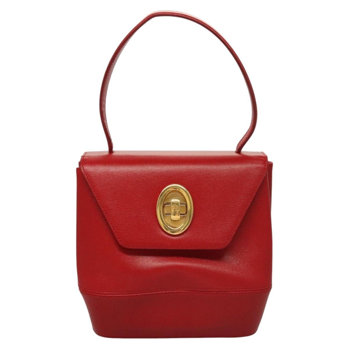 Dior DIOR Hand Bag Leather Red Gold Size ONE SIZE - 2 Thumbnail
