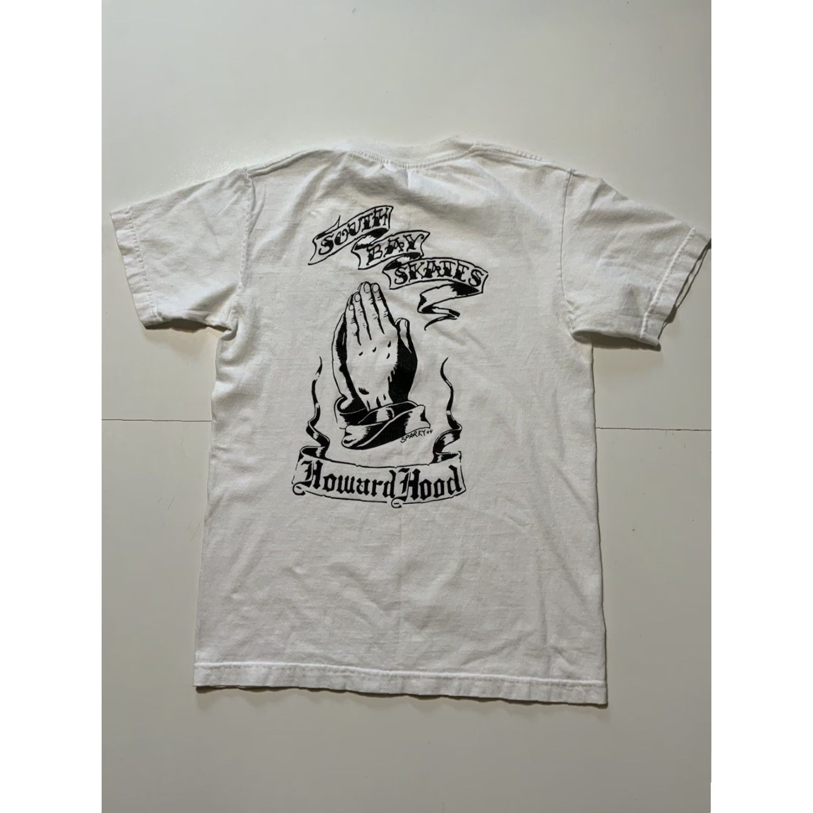 Vintage South Bay Skates Howard Hood Skateboarding White S/S Graphic Crew T-Shirt Sz. S Mens Crew Neck Hooded Graphic Shirt White S Size US S / EU 44-46 / 1 - 2 Thumbnail